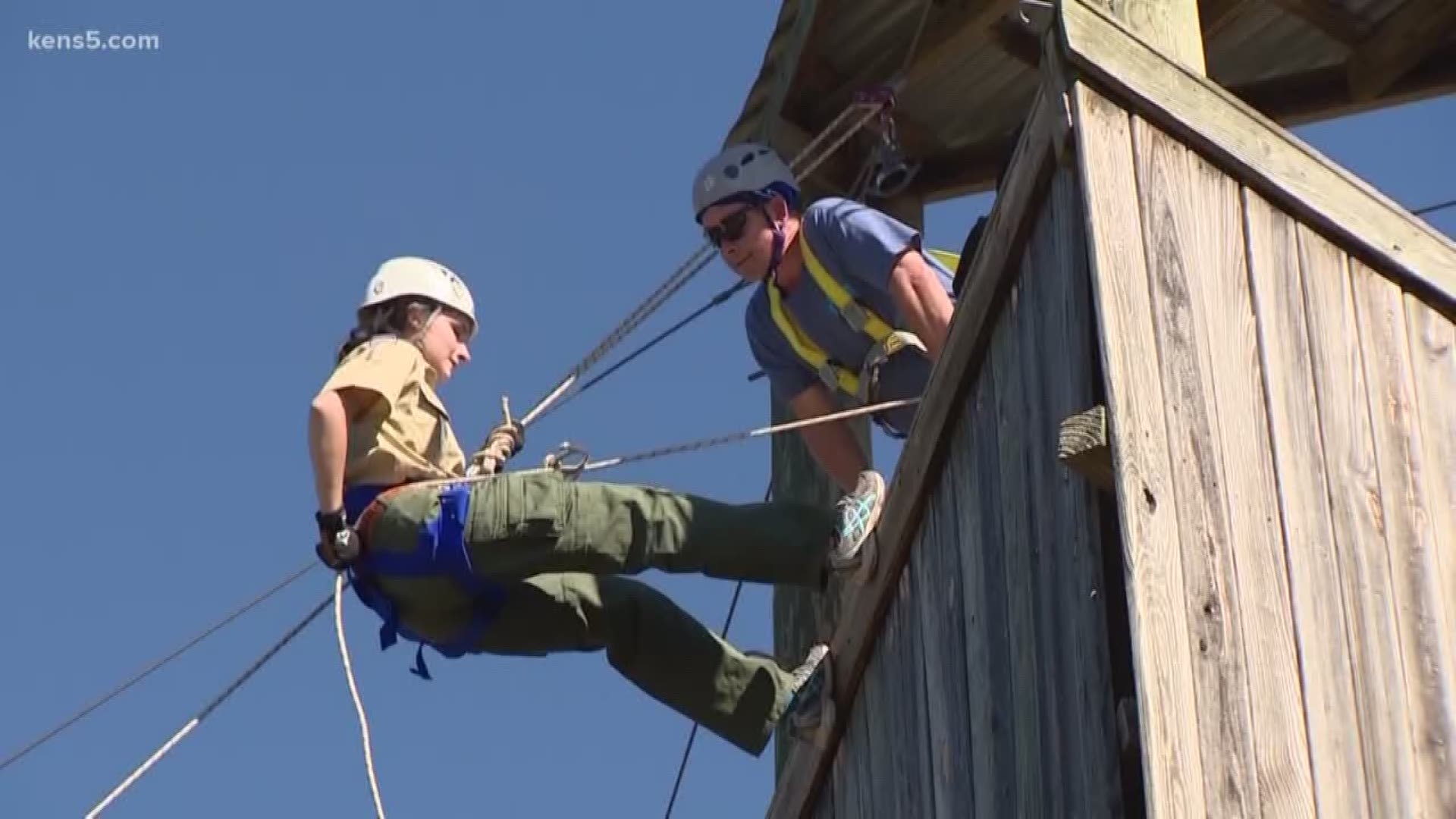 On February 1st, Boy Scouts of America will welcome troops of girls into their ranks. They held a girls fun day at McGimsey Scout Park to give families a glimpse at what scouting has to offer: everything from tying knots to climbing walls. But one girl ha