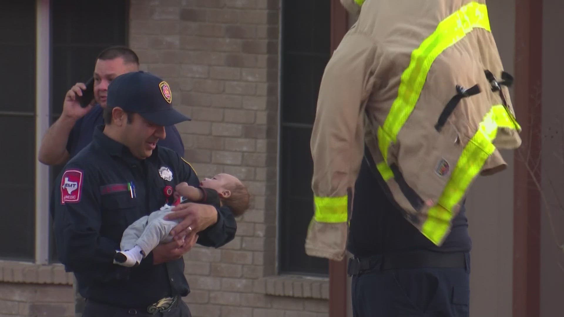 The siblings managed to rescue four family pets from flames.