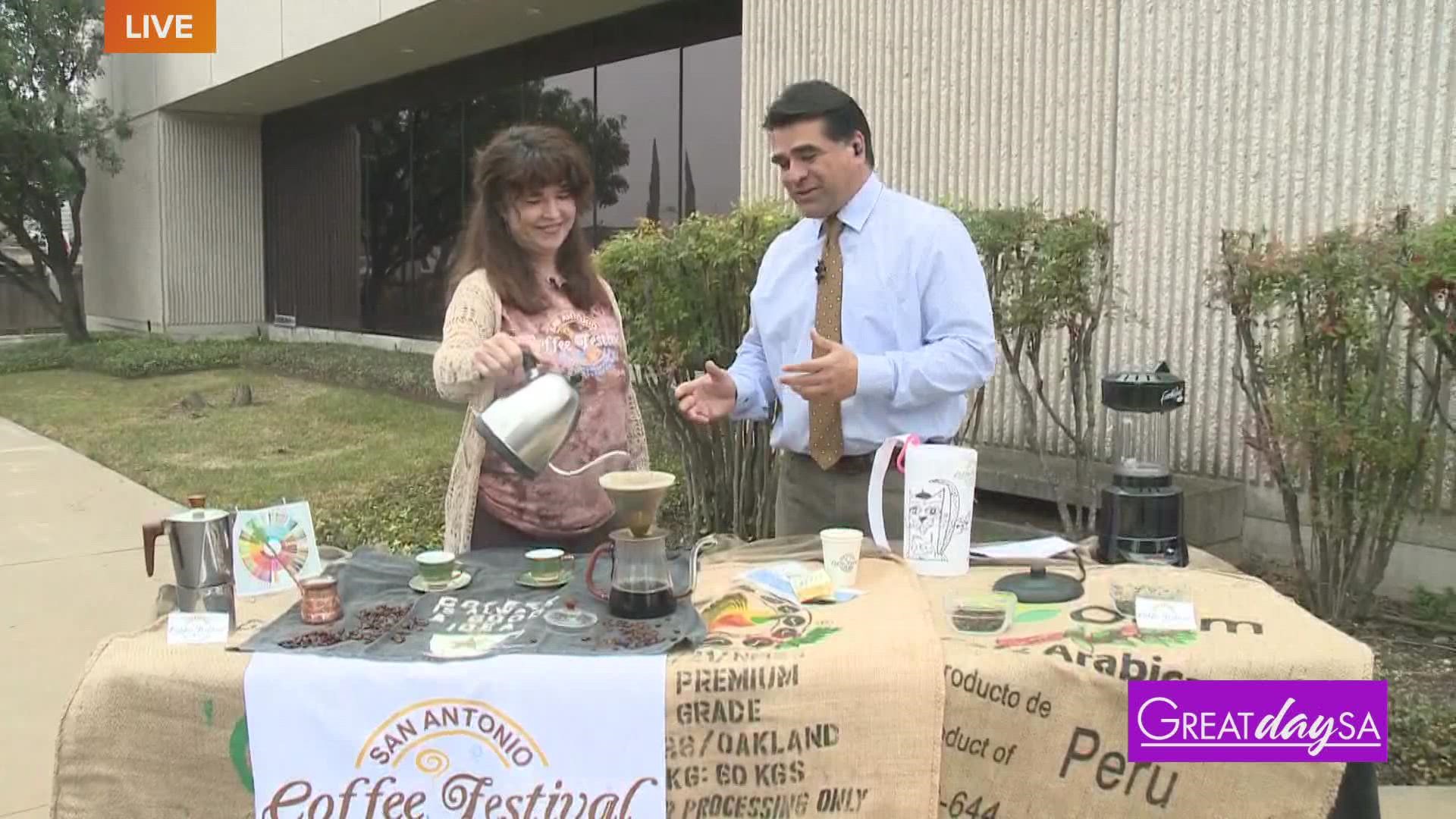 The San Antonio Coffee Festival is being held at Travis Park