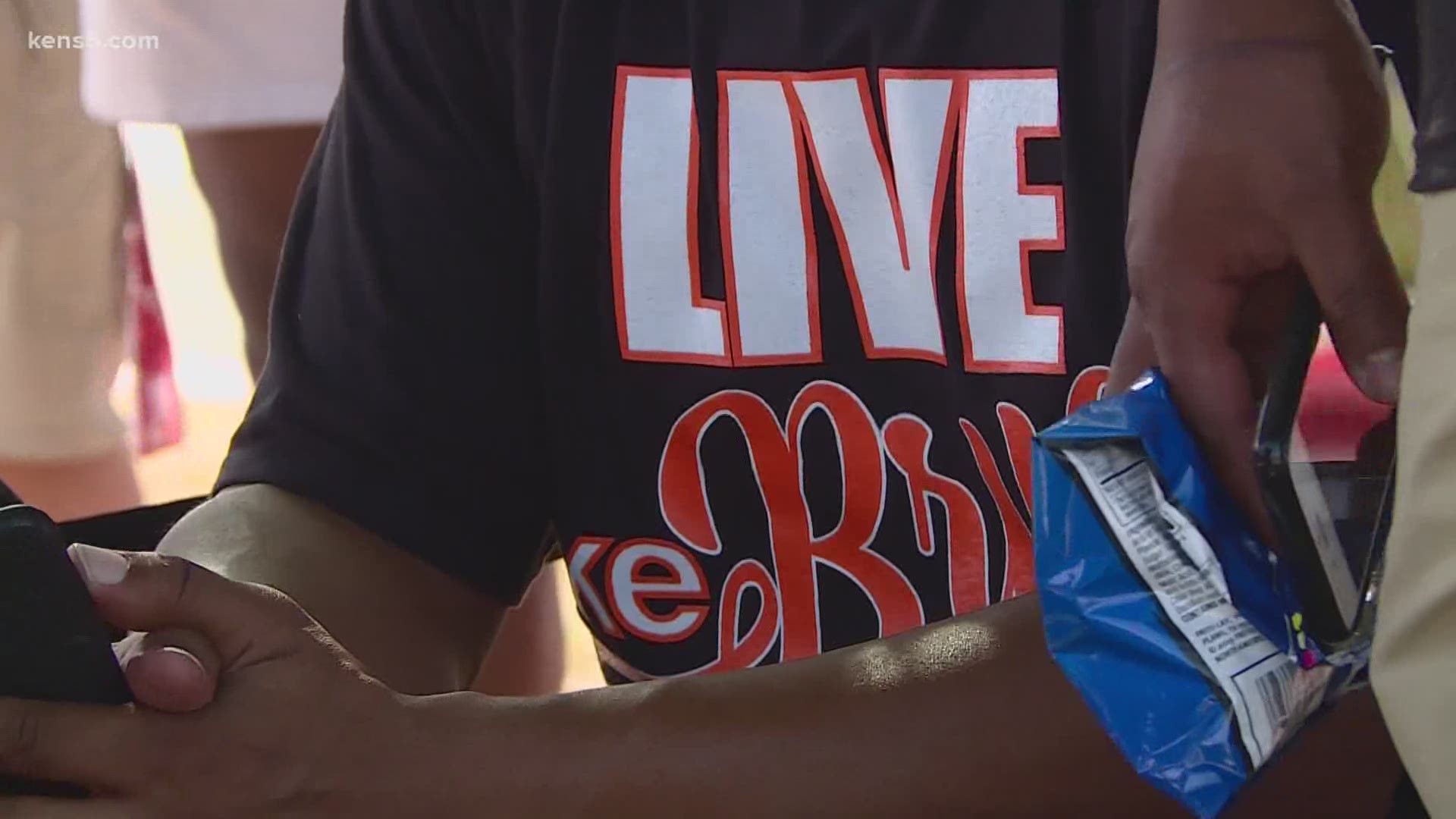The San Antonio teen's spirits were high as his family sold T-shirts to pay for the rising costs of cancer treatment.