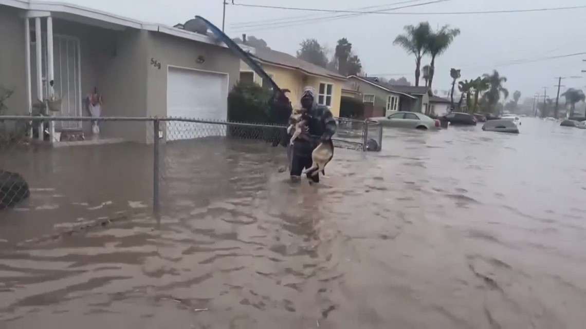 Record rainfall in Southern California leads to flooding in San Diego ...