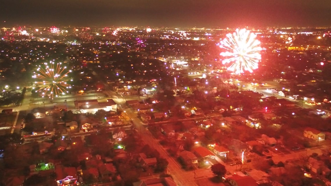 WATCH Drone video shows spectacular fireworks displays all over the