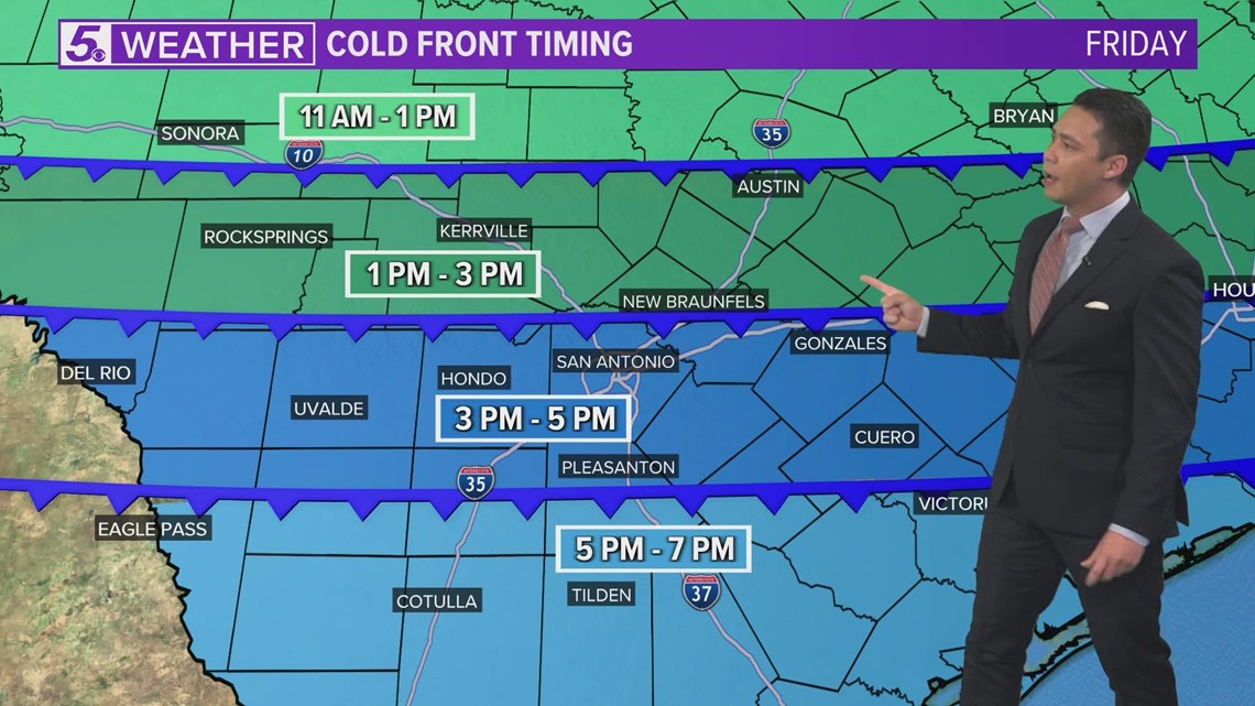 Timing on winterlike weather coming to San Antonio with next cold