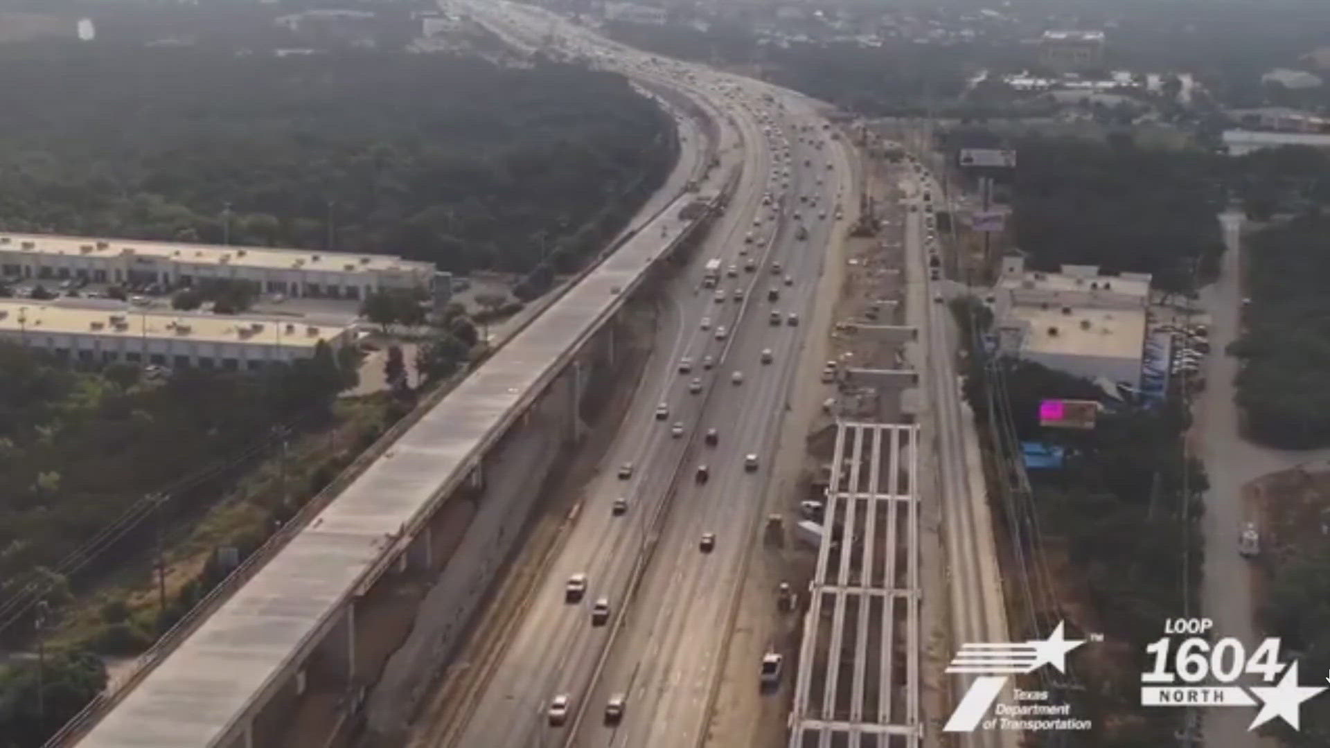 This continued construction is part of the Loop 1604 North Expansion Project which began a few years ago.