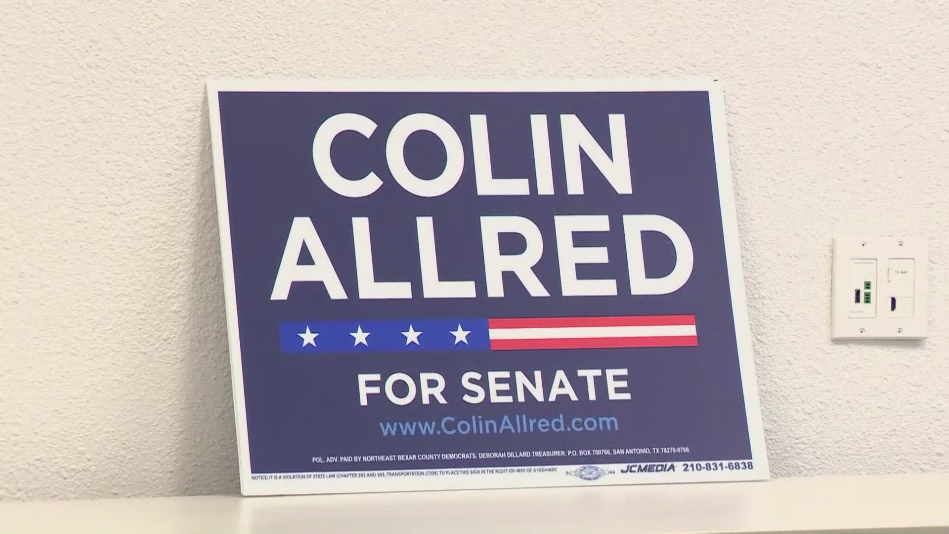 Colin Allred spent Thursday campaigning in San Antonio.