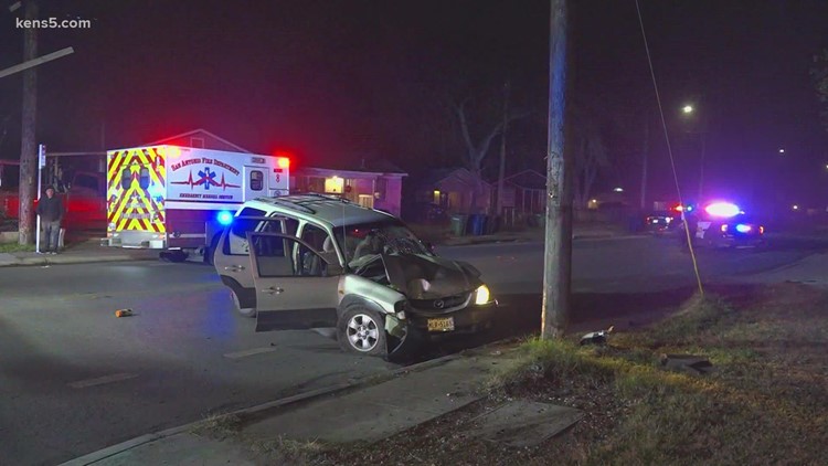 Police: Teen shot at while driving, crashes into pole on west side