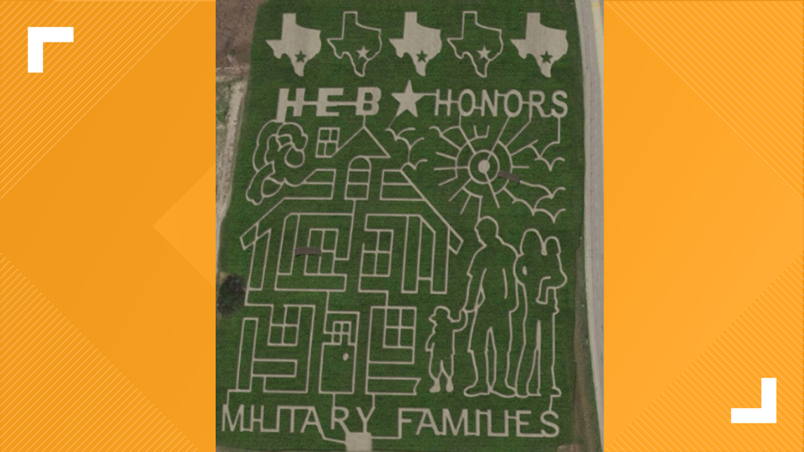 Design of corn maze in Hondo honors military families