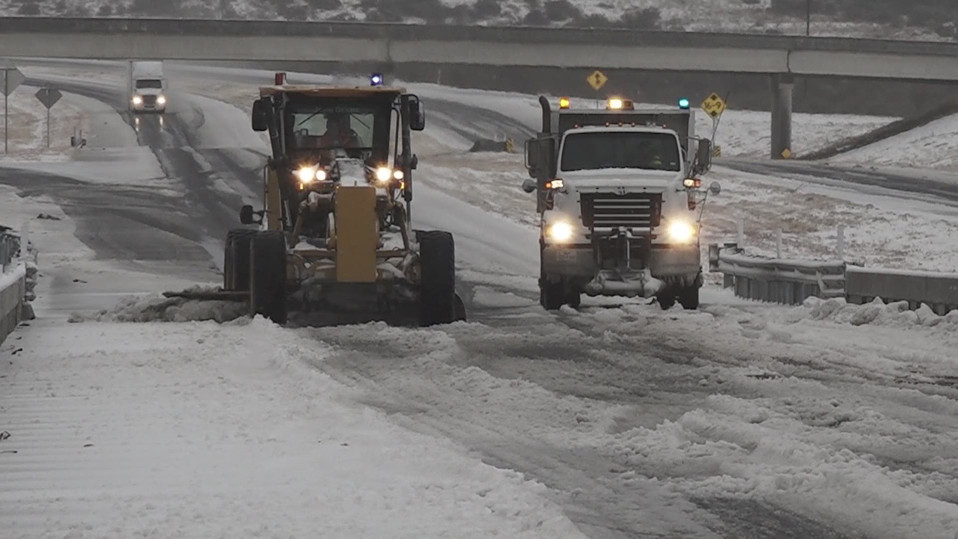 A large winter weather system was making roadways treacherous in West Texas on New Year's Eve.