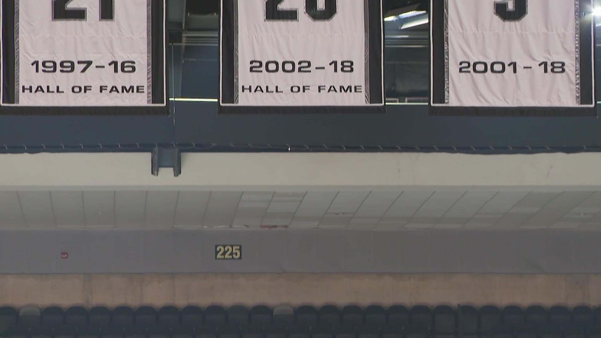 Look up in the AT&T Center, and you'll see a simple sight that nonetheless sums up the first half-century of San Antonio Spurs basketball.