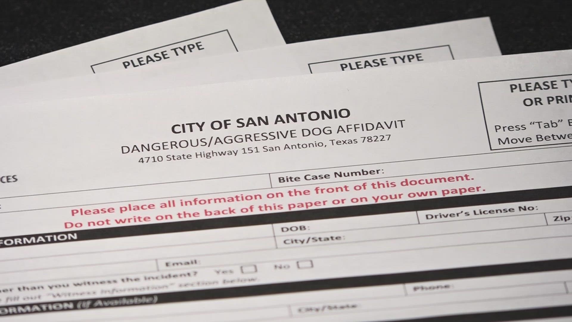 Dangerous dog affidavits allow ACS to investigate dog attacks, and over a hundred dogs in San Antonio are designated as dangerous.