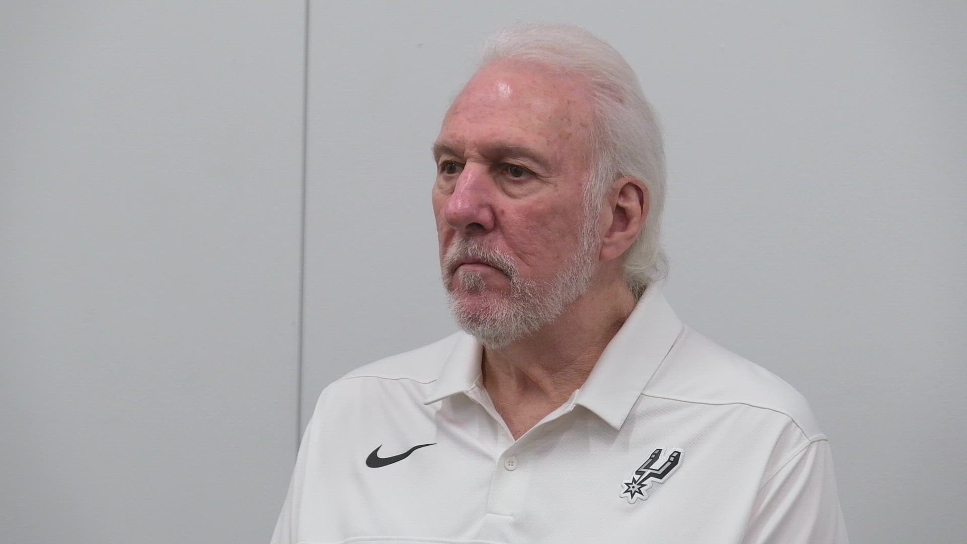 Before the Spurs took on the Suns, Gregg Popovich riffed on his relationship with Tony Parker and the stress of coaching Team USA.