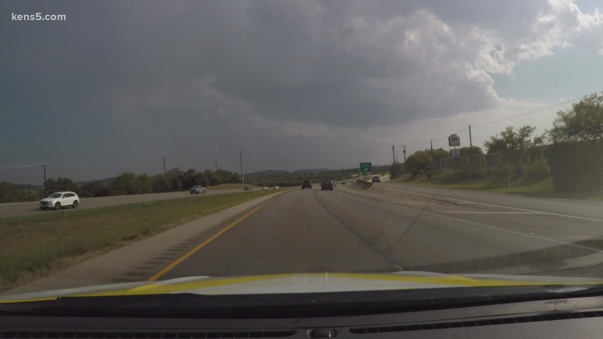 Video shows hail on the northwest side of San Antonio near 1604 and Northwest military