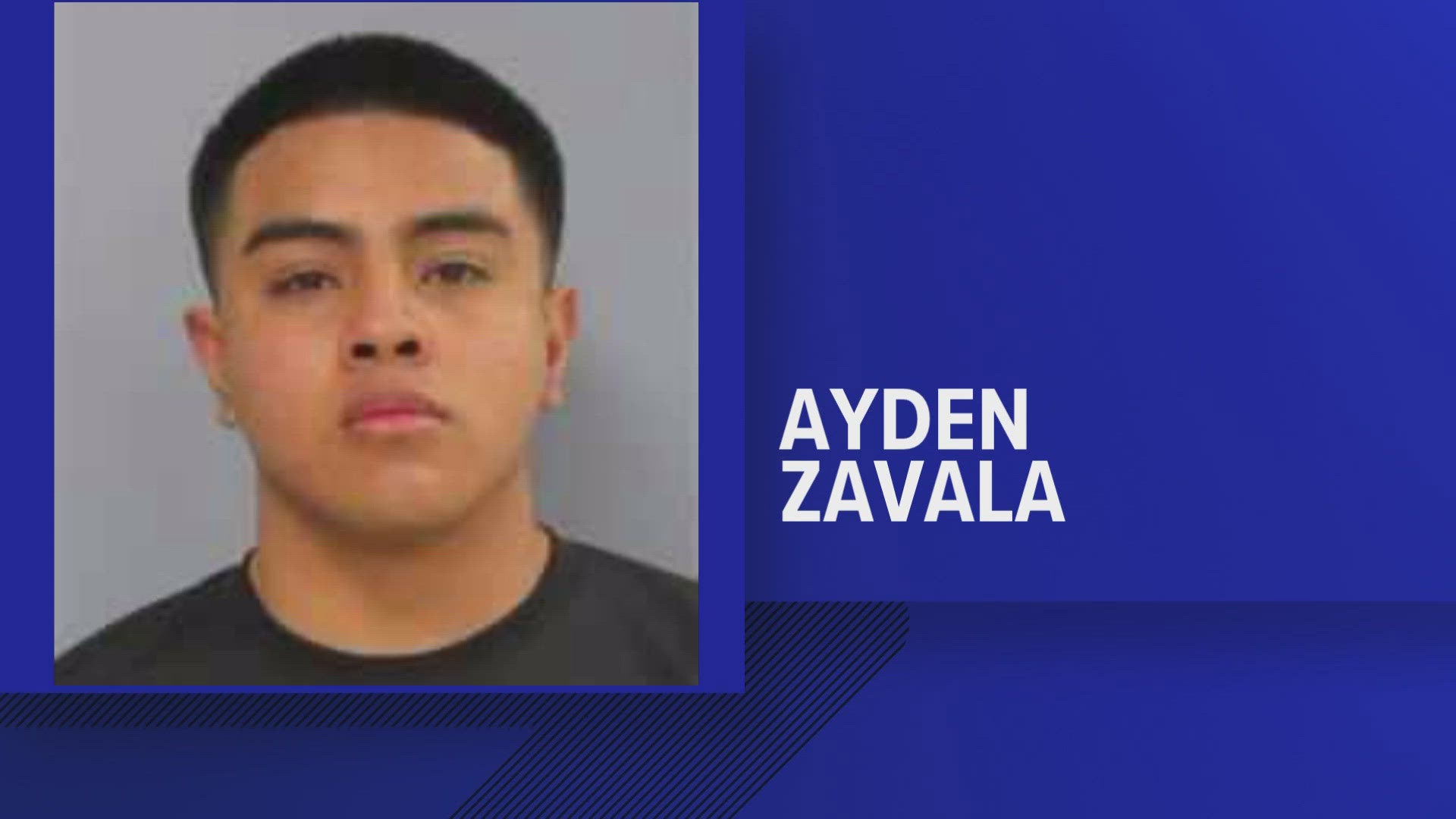 Ayden Zavala, 21, was arrested by police Sunday morning after he allegedly crashed into a parked car and a light pole on East Commerce Street.