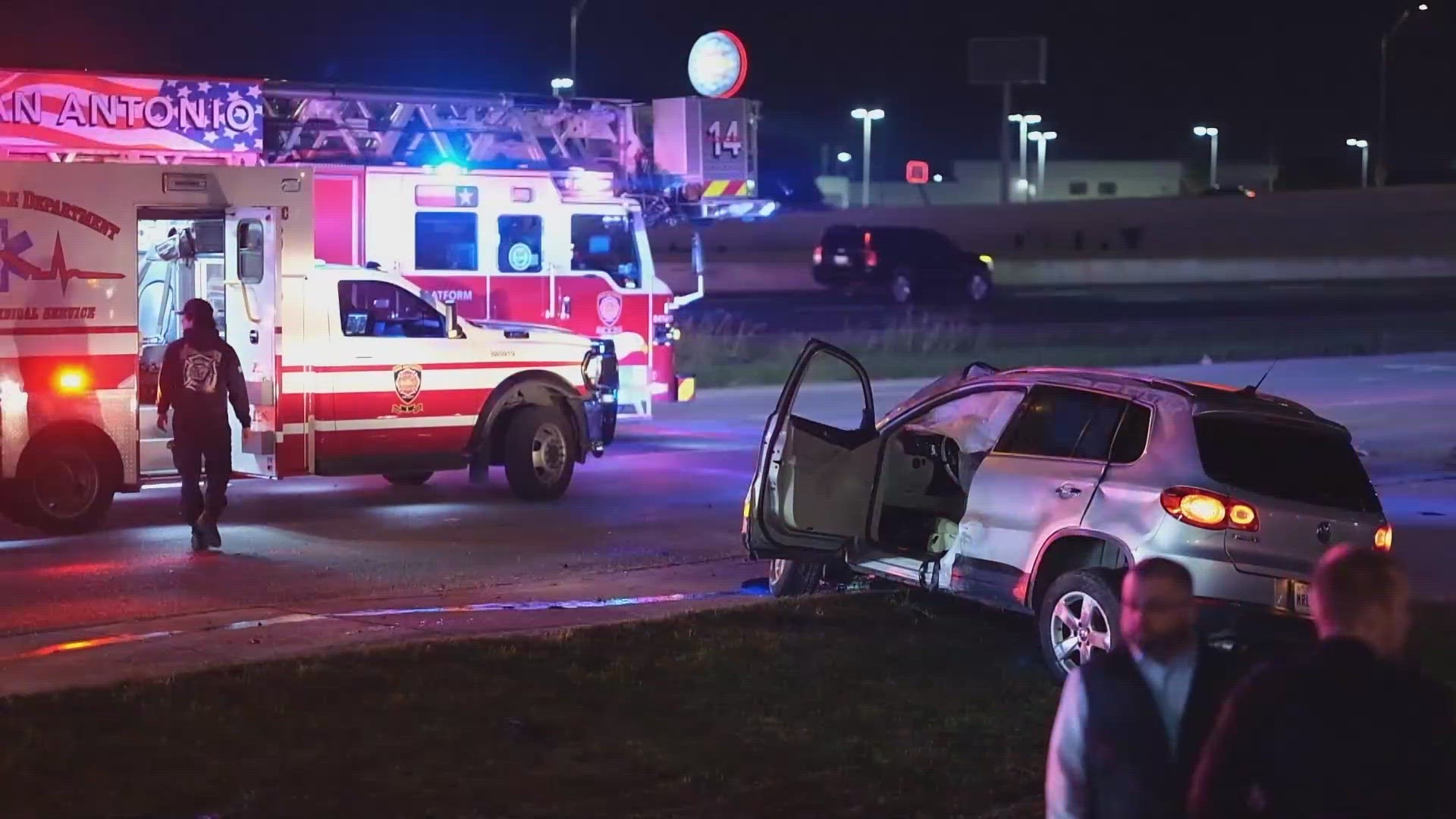 Police say the vehicle rolled over multiple times.