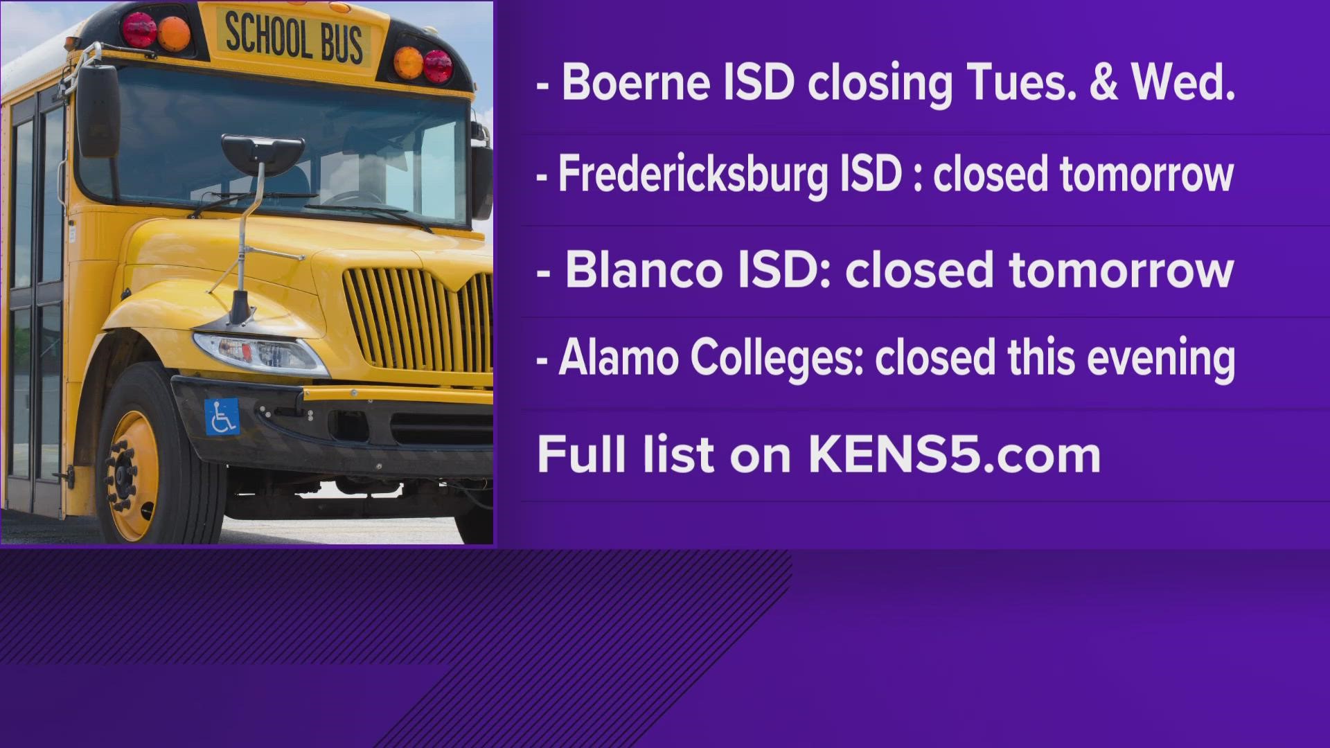 Here's a look at the current status of school districts in the San Antonio area and across South Texas.