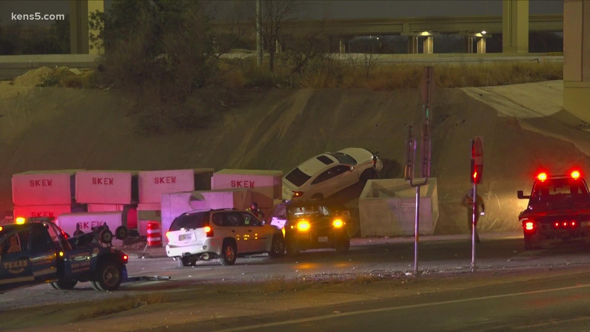 There were no injuries reported, but the officer asked drivers to slow down at the curve due to the amount of fatal accidents at that intersection.
