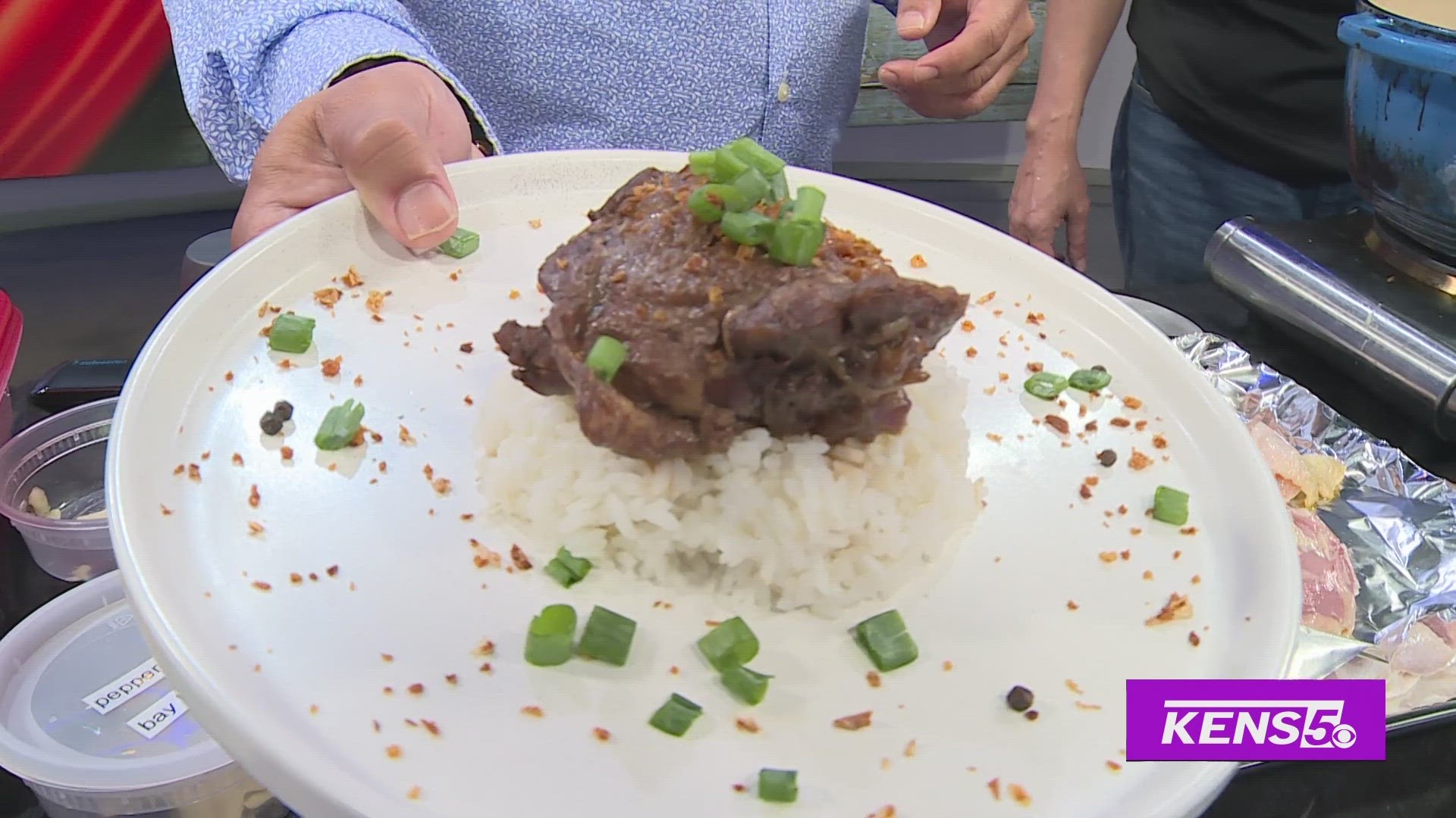 Paul speaks with Gene Carangal with the Adobo Throwdown competition & helps cook up a Filipino-style Adobo chicken dish.