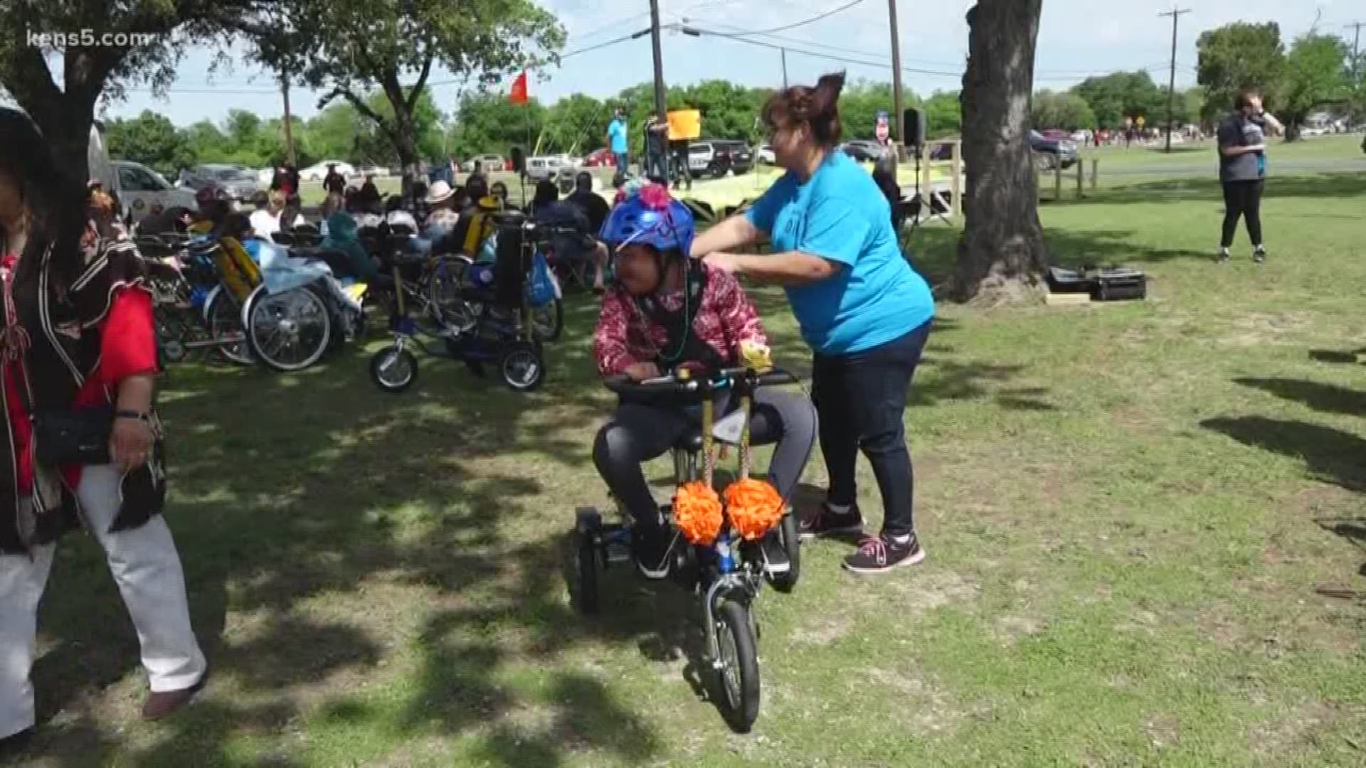 Two new bikes for special needs students at Harlandale ISD made their debut at the 42nd Annual Cultural Arts Festival.