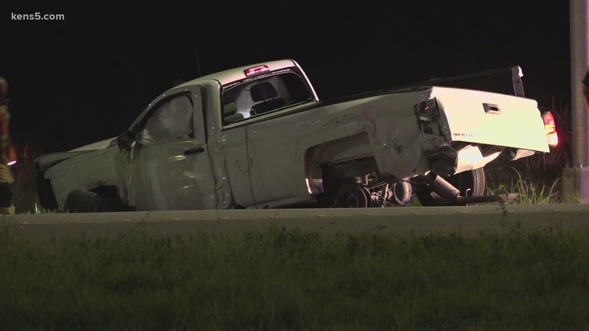 A driver was on 1604 near US90 when he hit a wall and rolled several times.