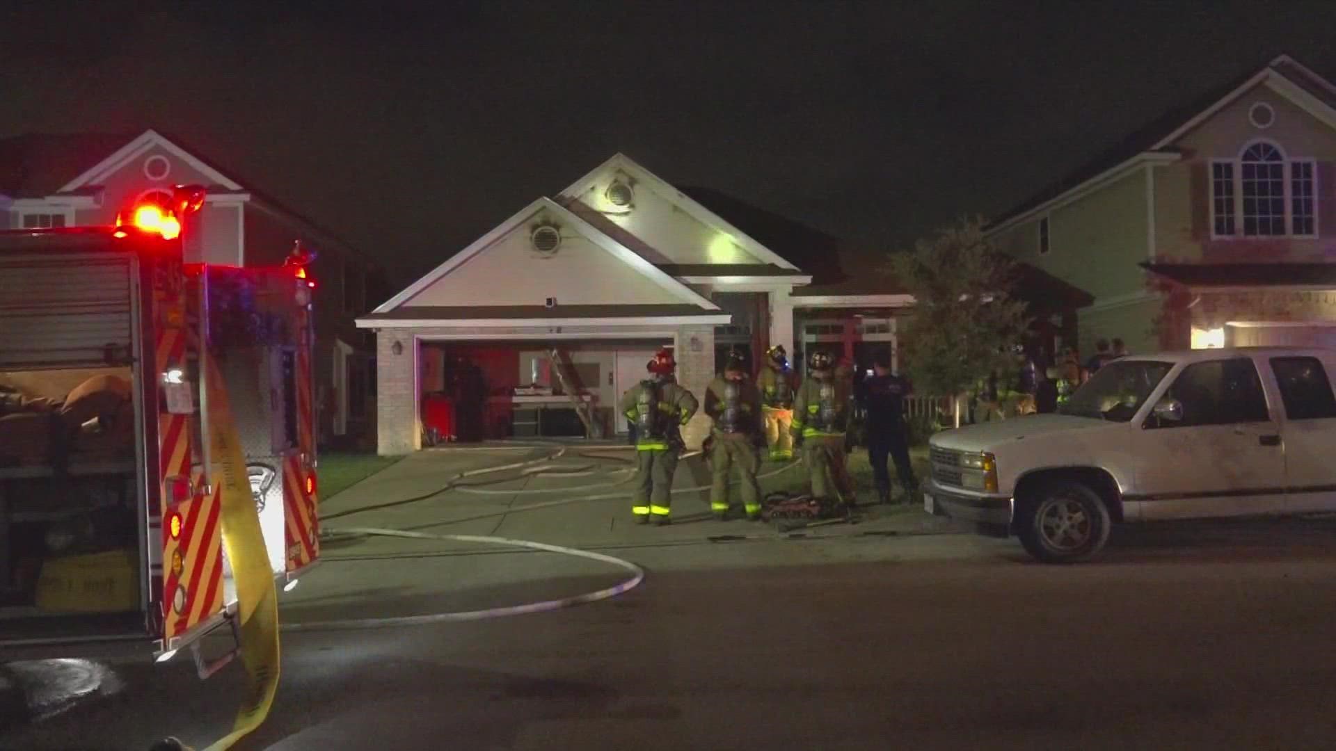 The San Antonio Fire Department said the man woke up to his dog barking. The dog wouldn't stop until his owner got up.