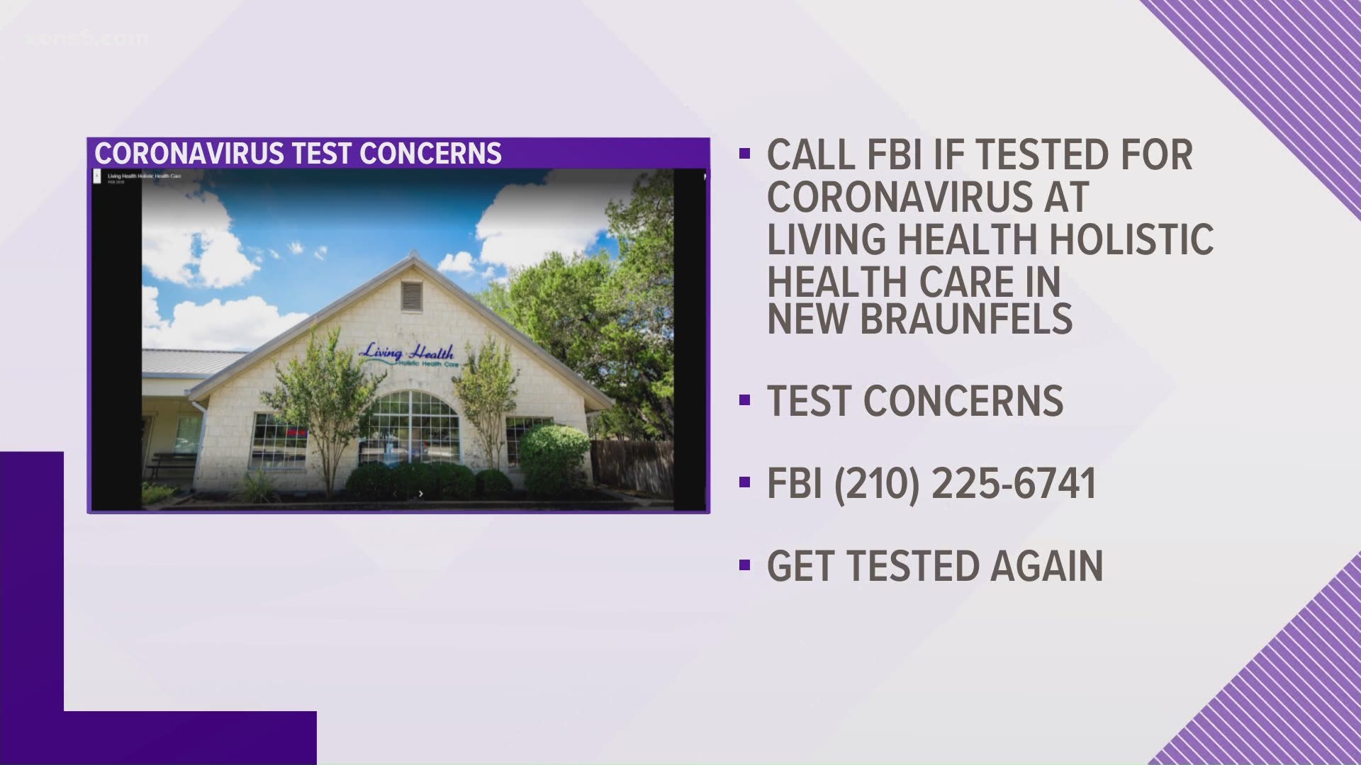 Authorities say the concern stems from one holistic health practice in south Texas, and is asking that anyone who was tested there contact them.
