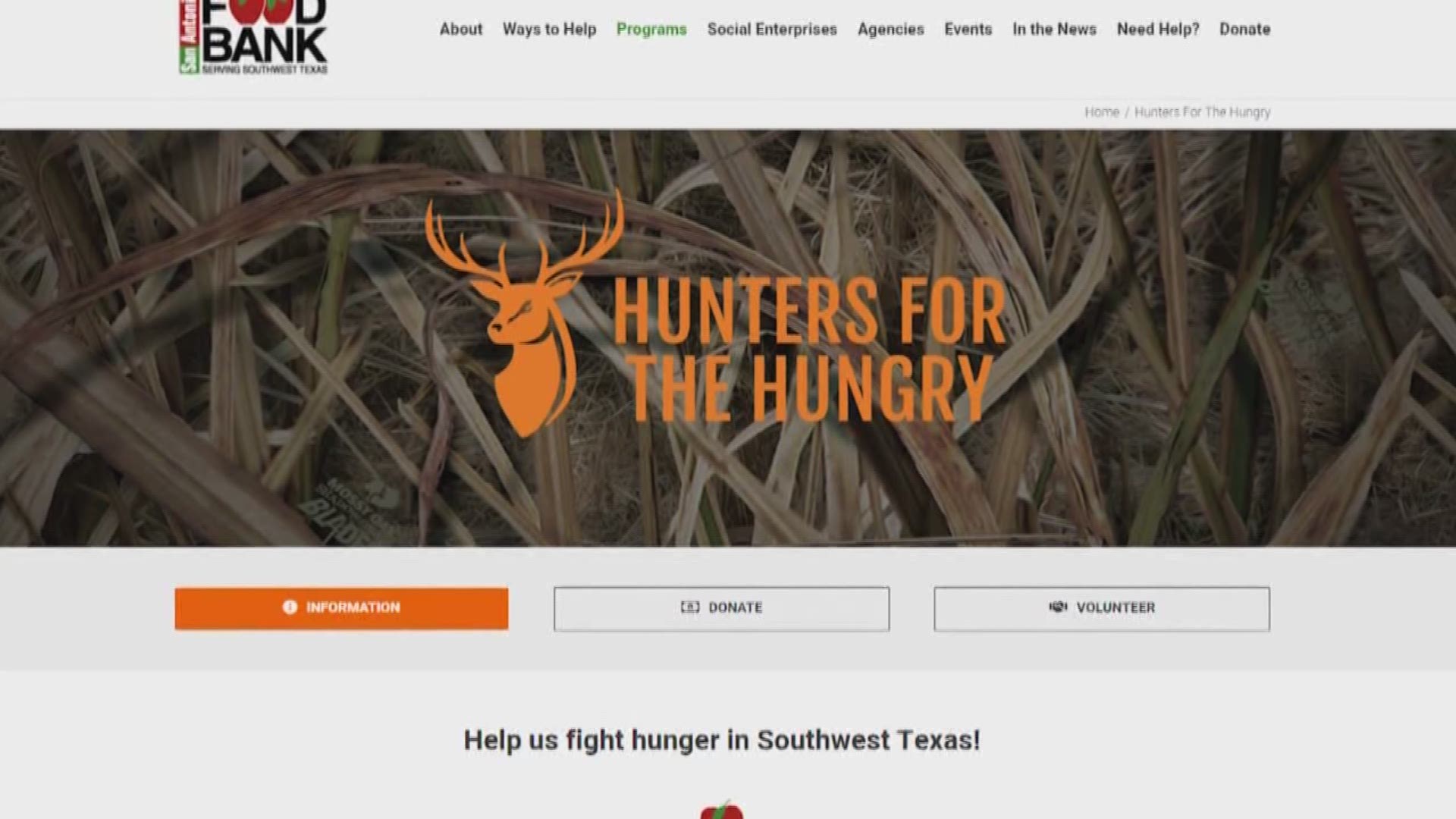 Protein is rarely donated and it's expensive. But, you can donate deer mear to the SA Food Bank.