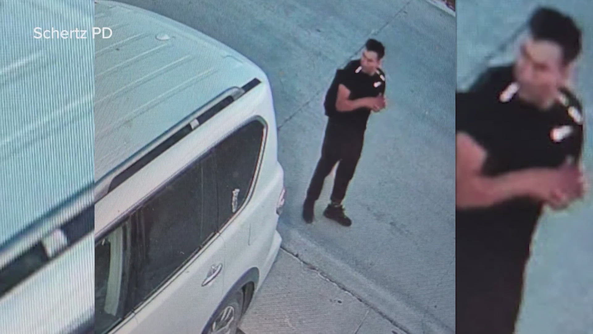 The reporting party told police that while they were in the parking lot, an unknown Hispanic male dressed entirely in black opened their vehicle door and reached for
