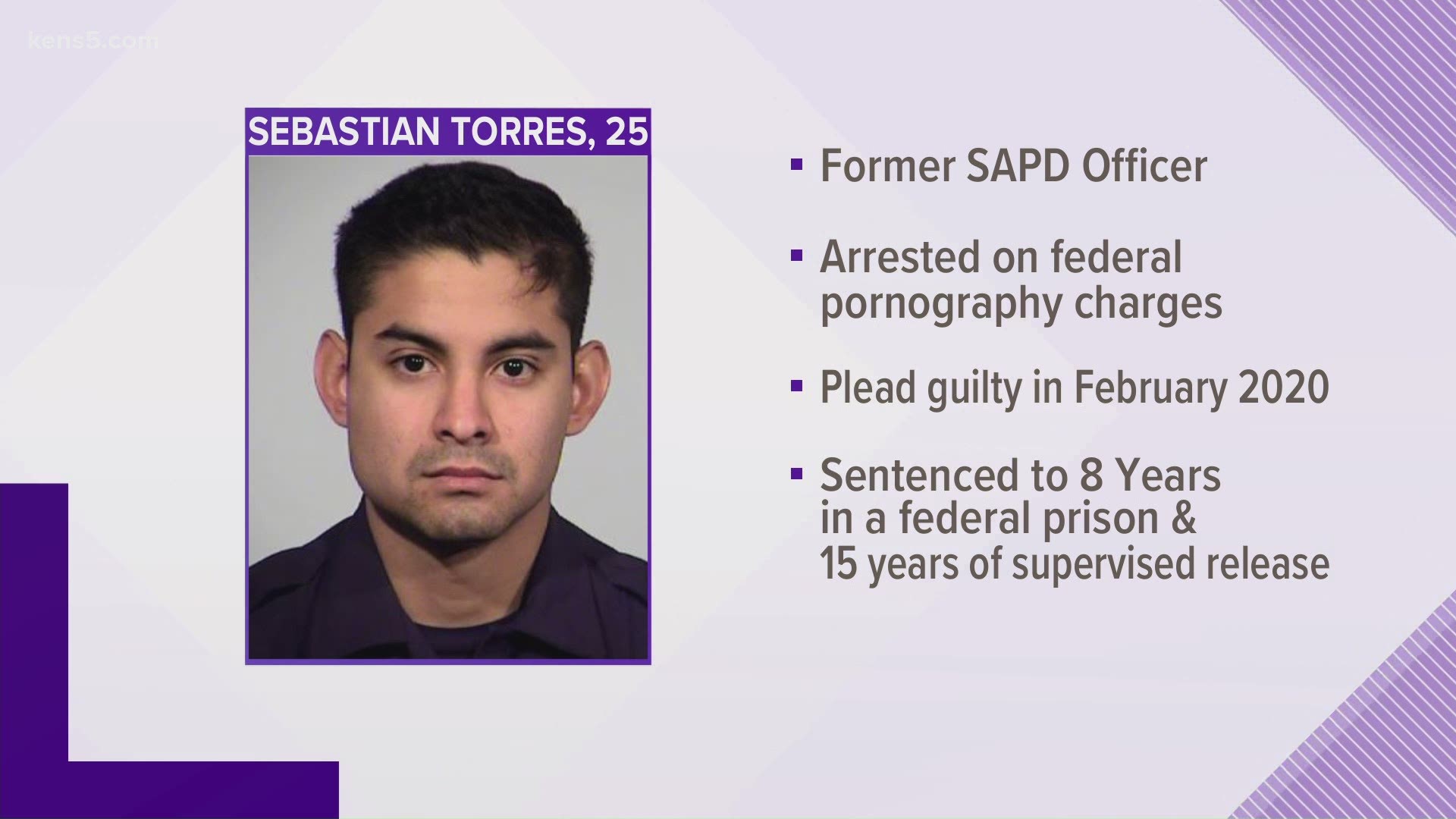 Sebastian Torres, 27, was sentenced to eight years in federal prison followed by 15 years of supervised release, the U.S. Department of Justice said.