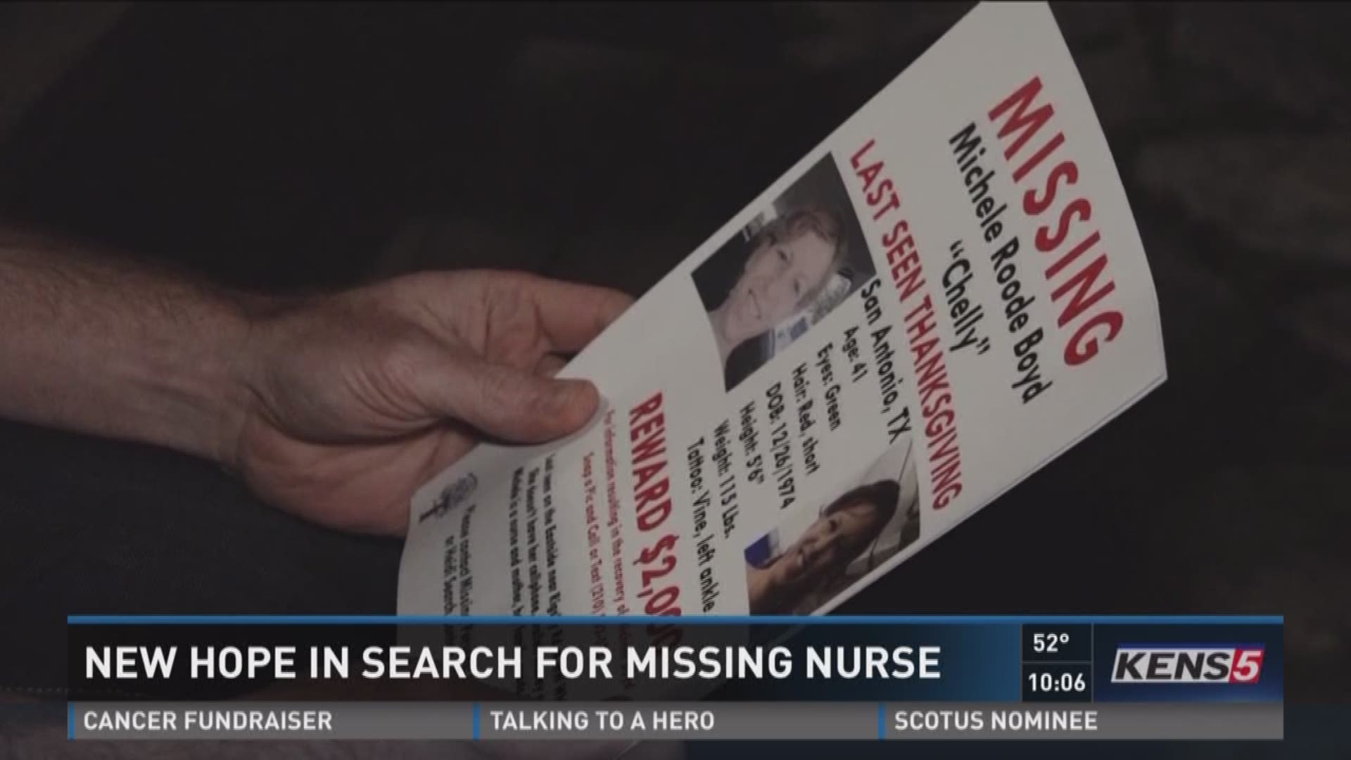 New hope in search for missing nurse