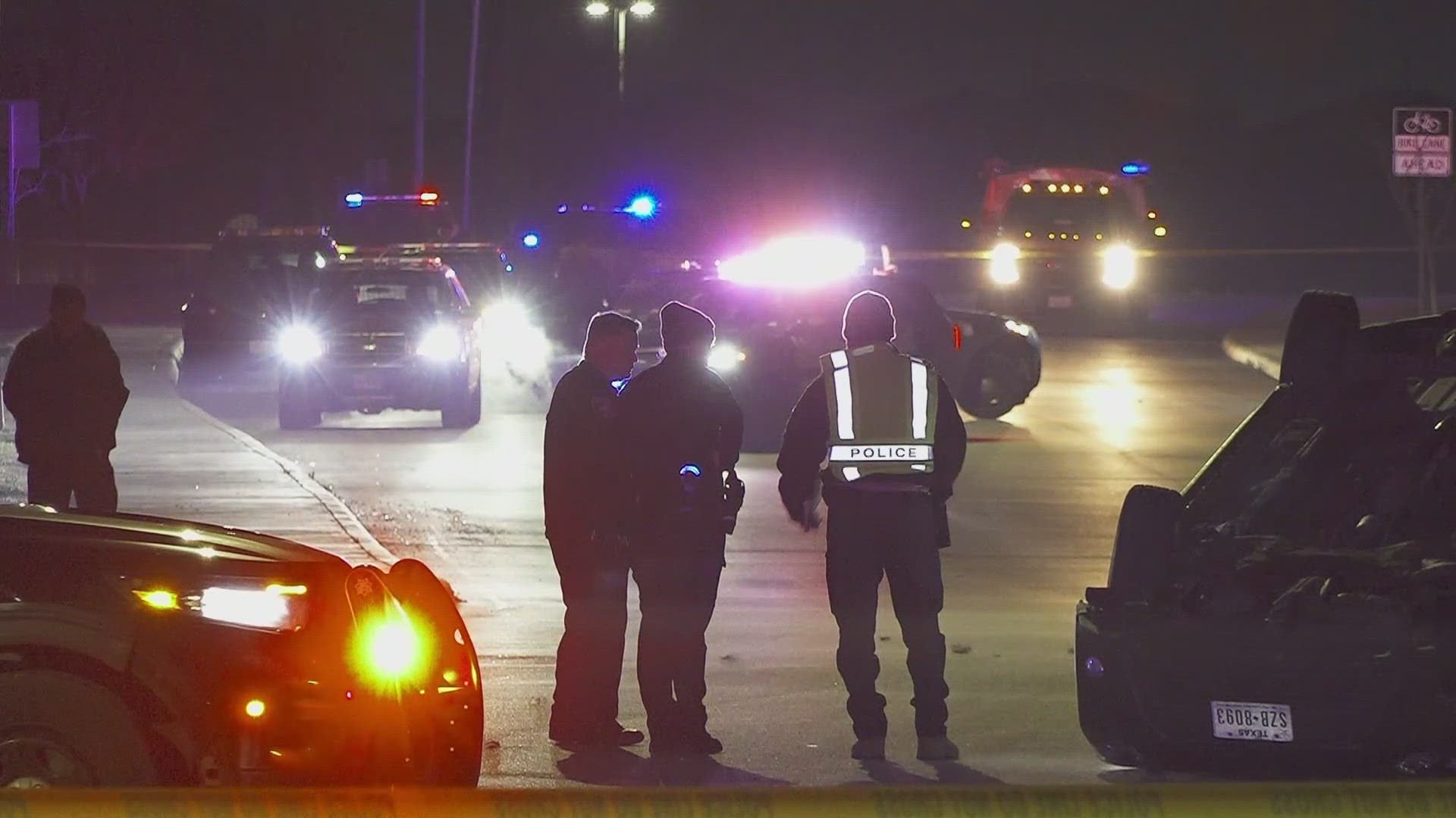 According to police the driver was heading south on Del Lago Parkway and somehow lost control of the car and rolled onto the roof of the vehicle.