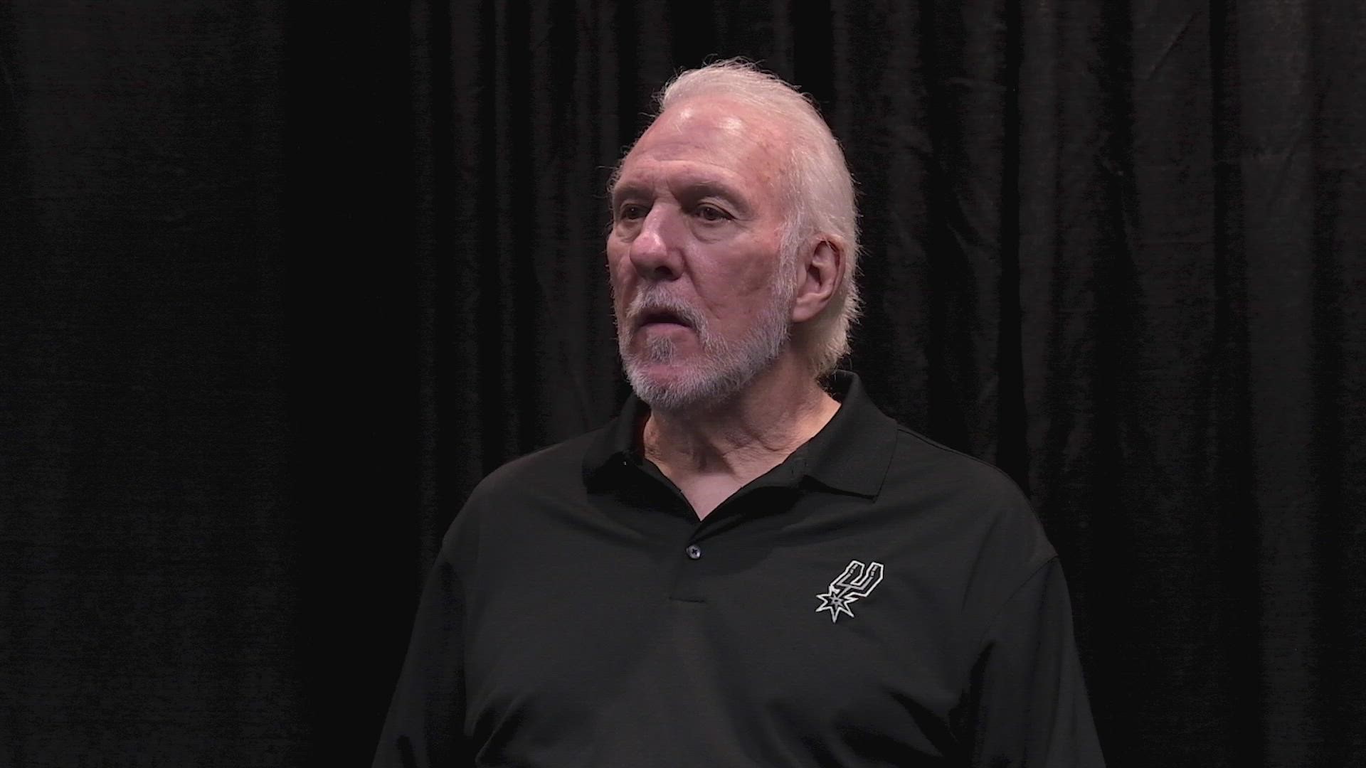 Pop said that he was happy with his team's effort, but that Anthony Davis led his team to victory.