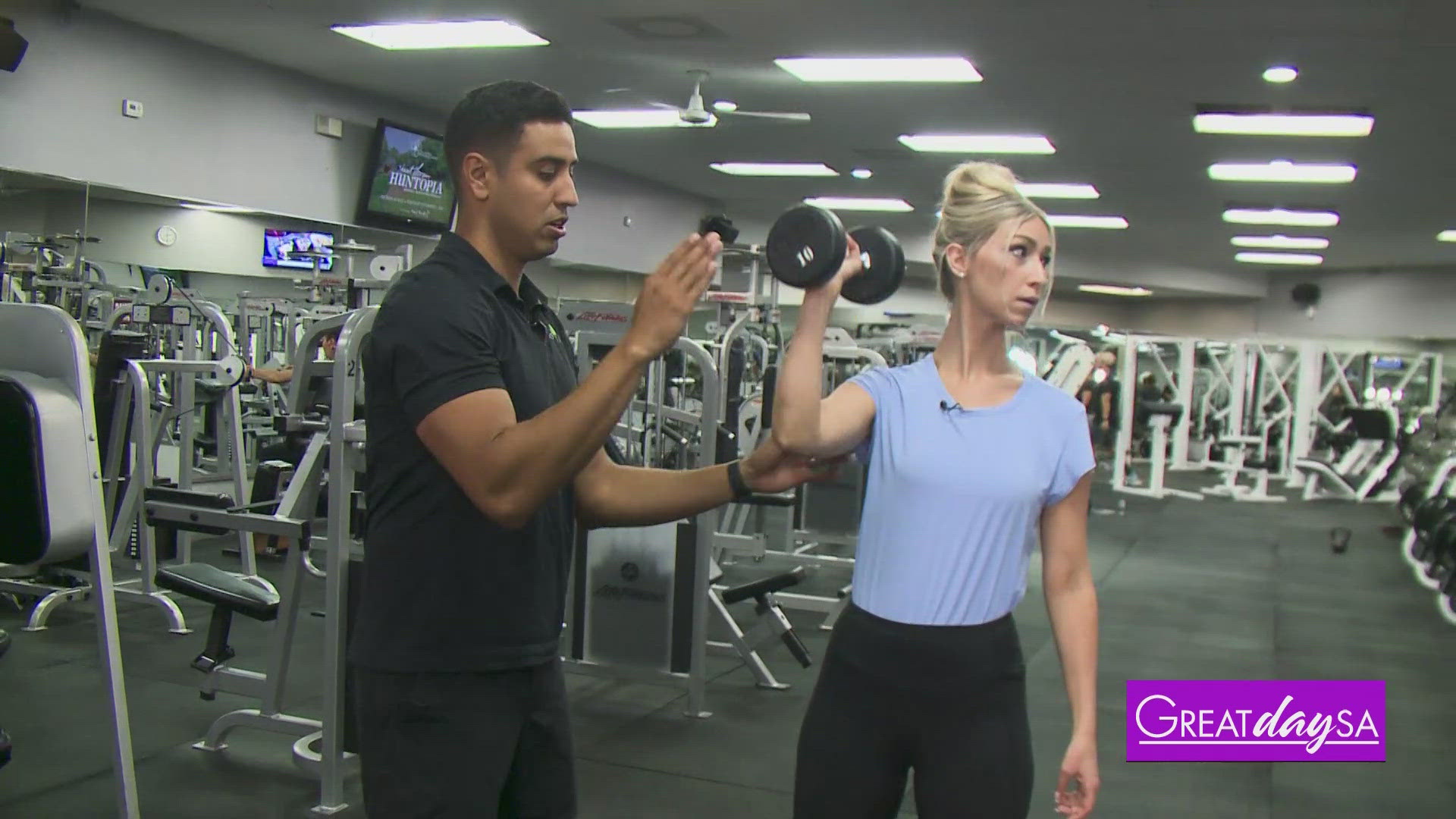 GDSA Producer Christen Urban visits Move.Fit.Live owner Nathan Gamez to learn some easy arm workouts.