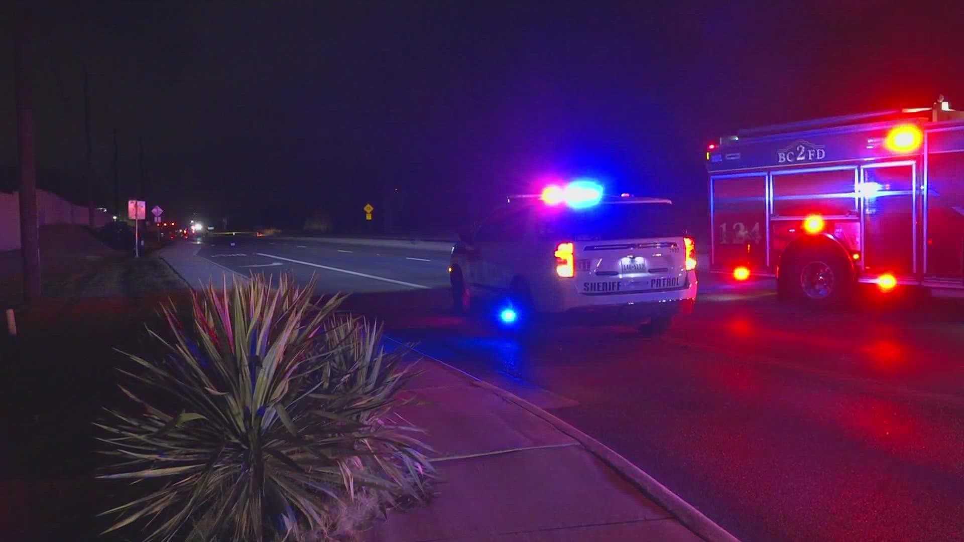 A pedestrian was struck by a Jeep and died. Officials say the driver tried to swerve, but still hit the person.