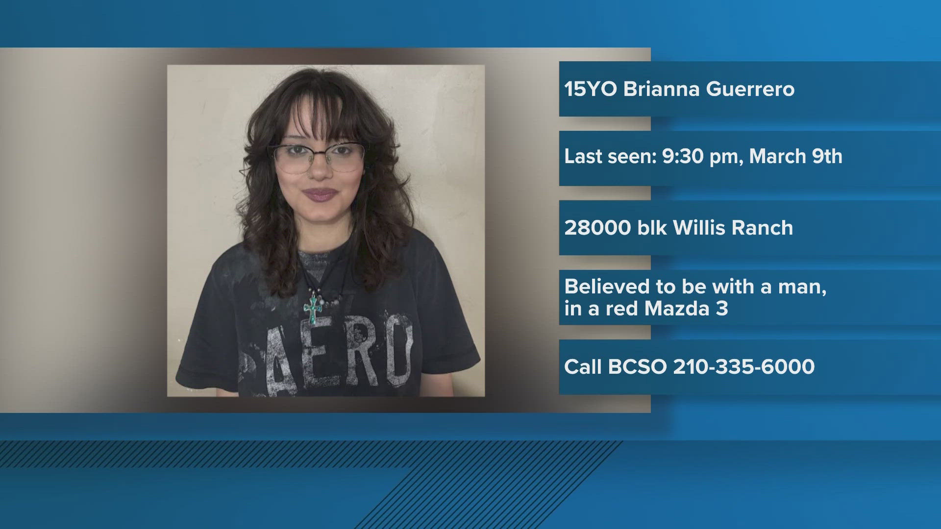 She is believed to be with a man in his 20s.