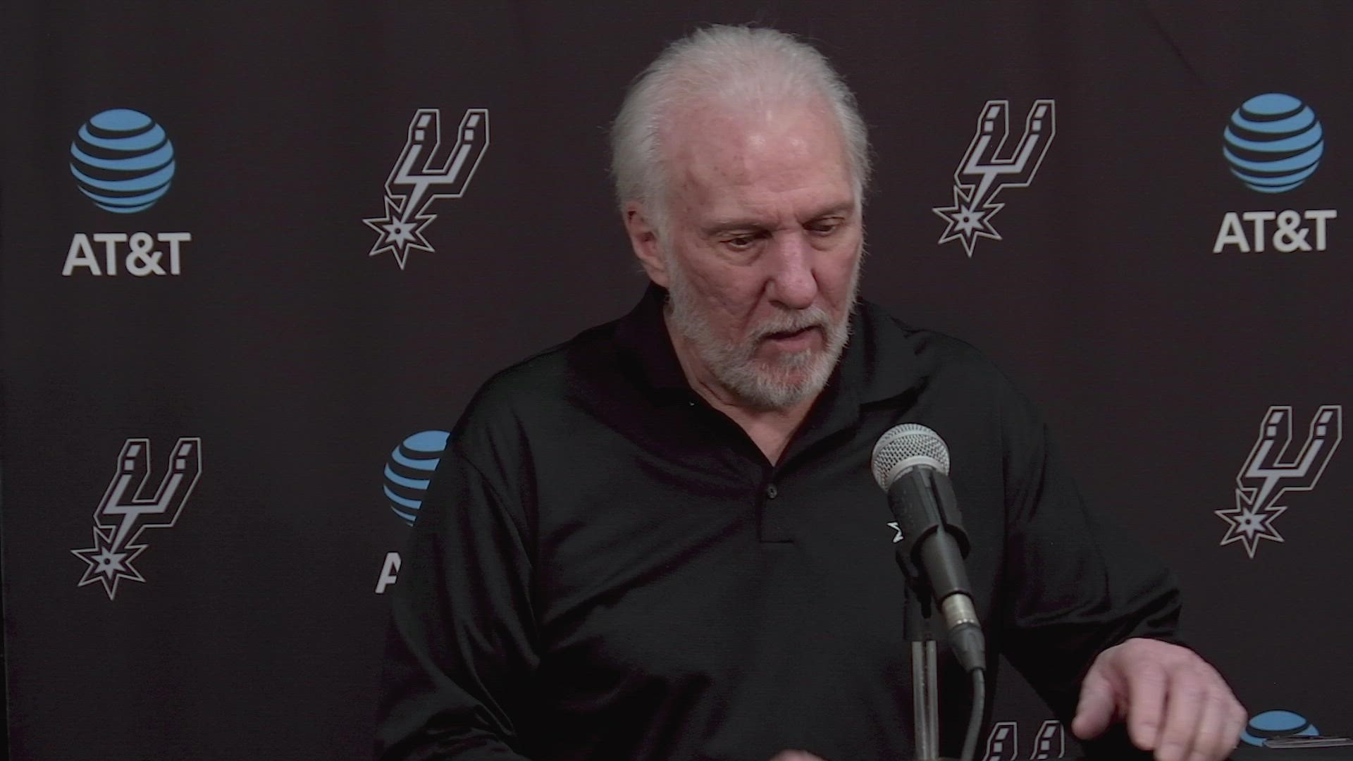 "It's something we have to mature through," Popovich said. "It's hopefully a good lesson that no team is gonna die."