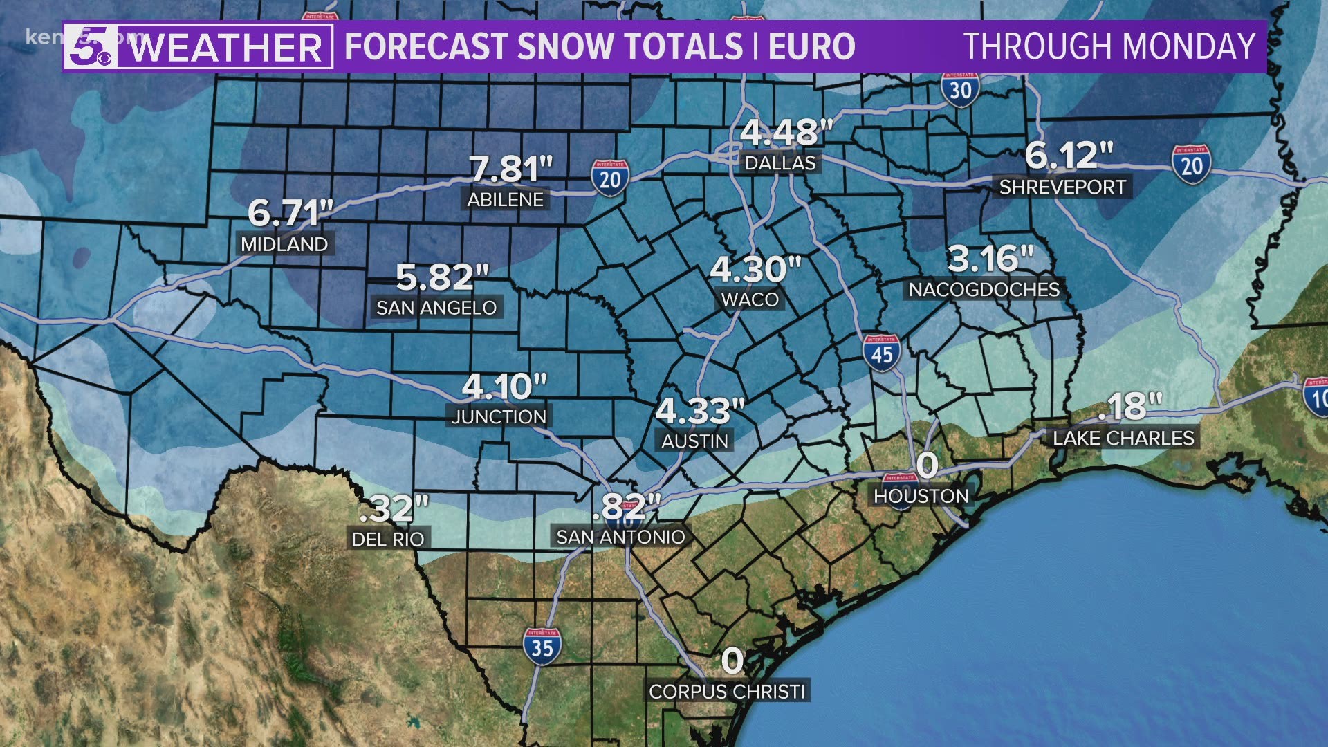 Snow In Sa Chance For Wintry Weather In The Forecast Sunday Into Monday Kens5 Com