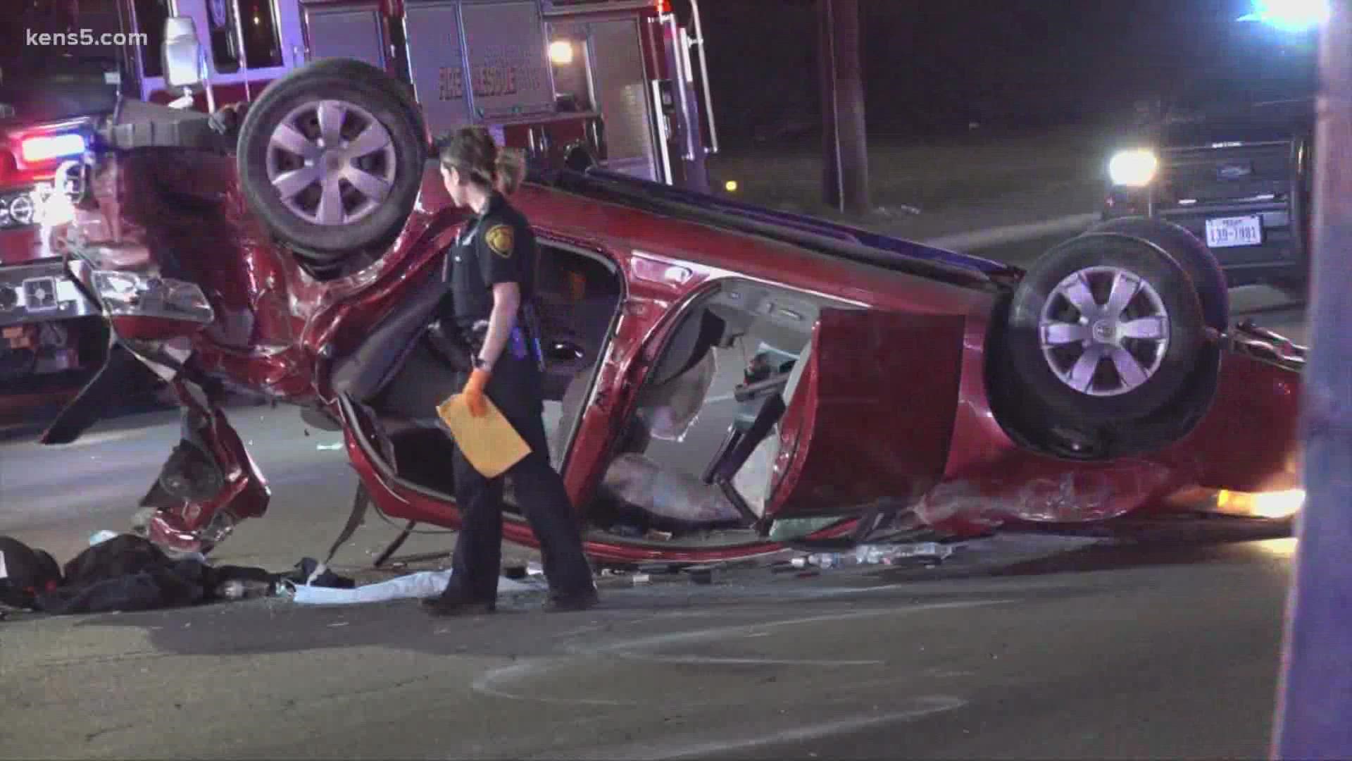 The driver side swiped a police car and then tried to drive off but ended up crashing, officials said.