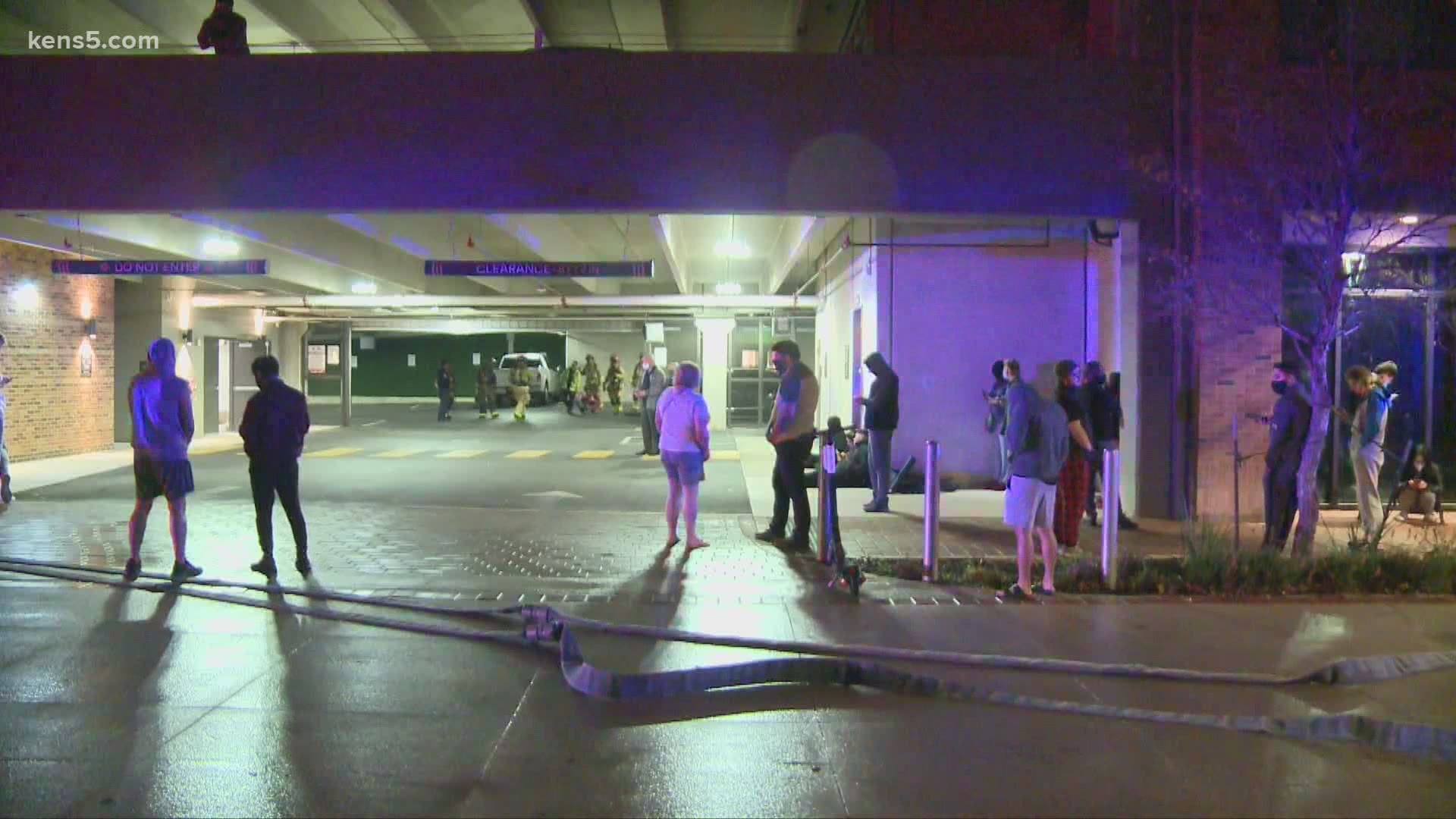 A fire forced more than 100 people to evacuate their apartment building downtown.