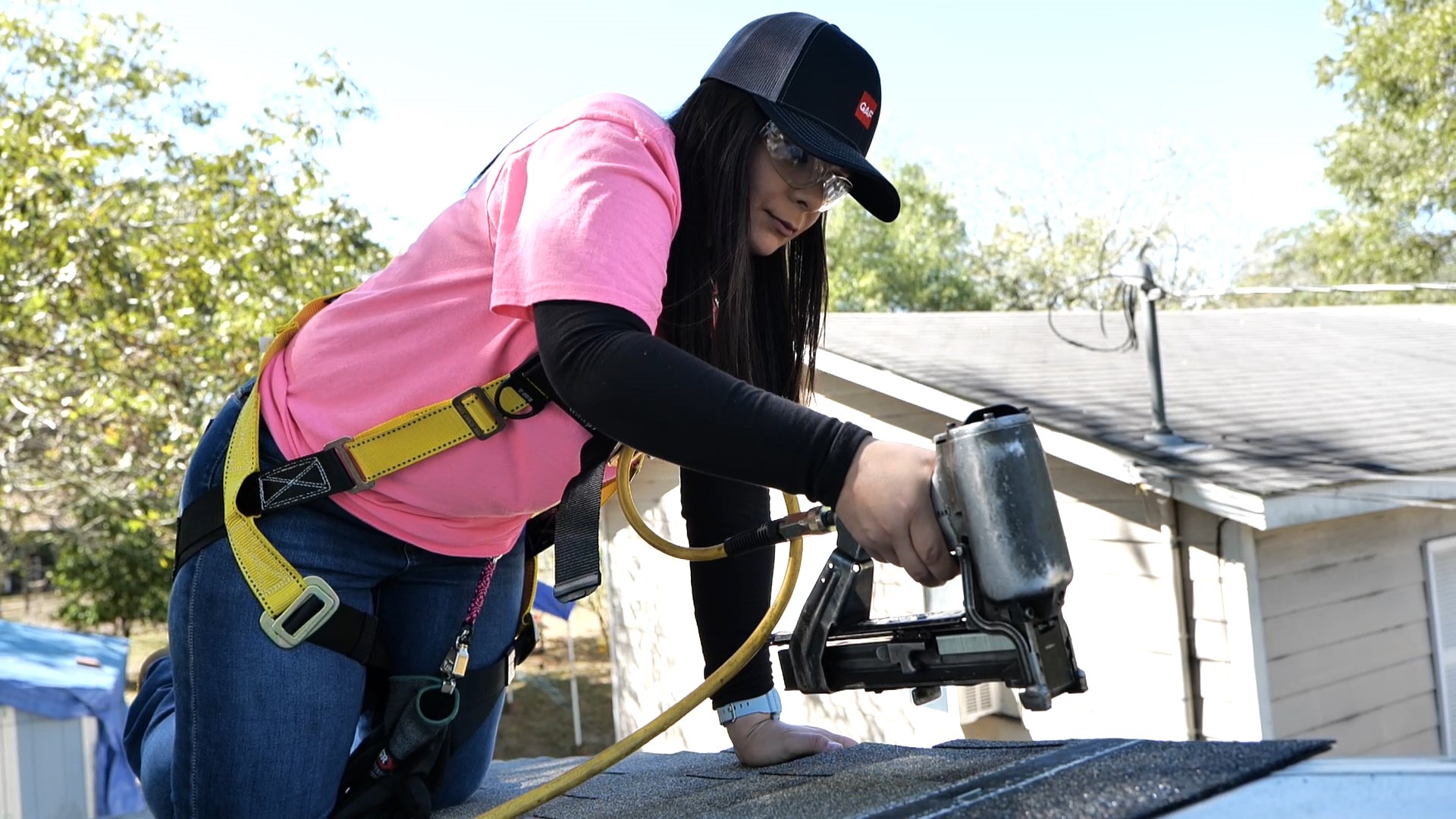 Roofing has a lot of perks. Fritz said she found it appealing that no degree or apprenticeship was required to get started.