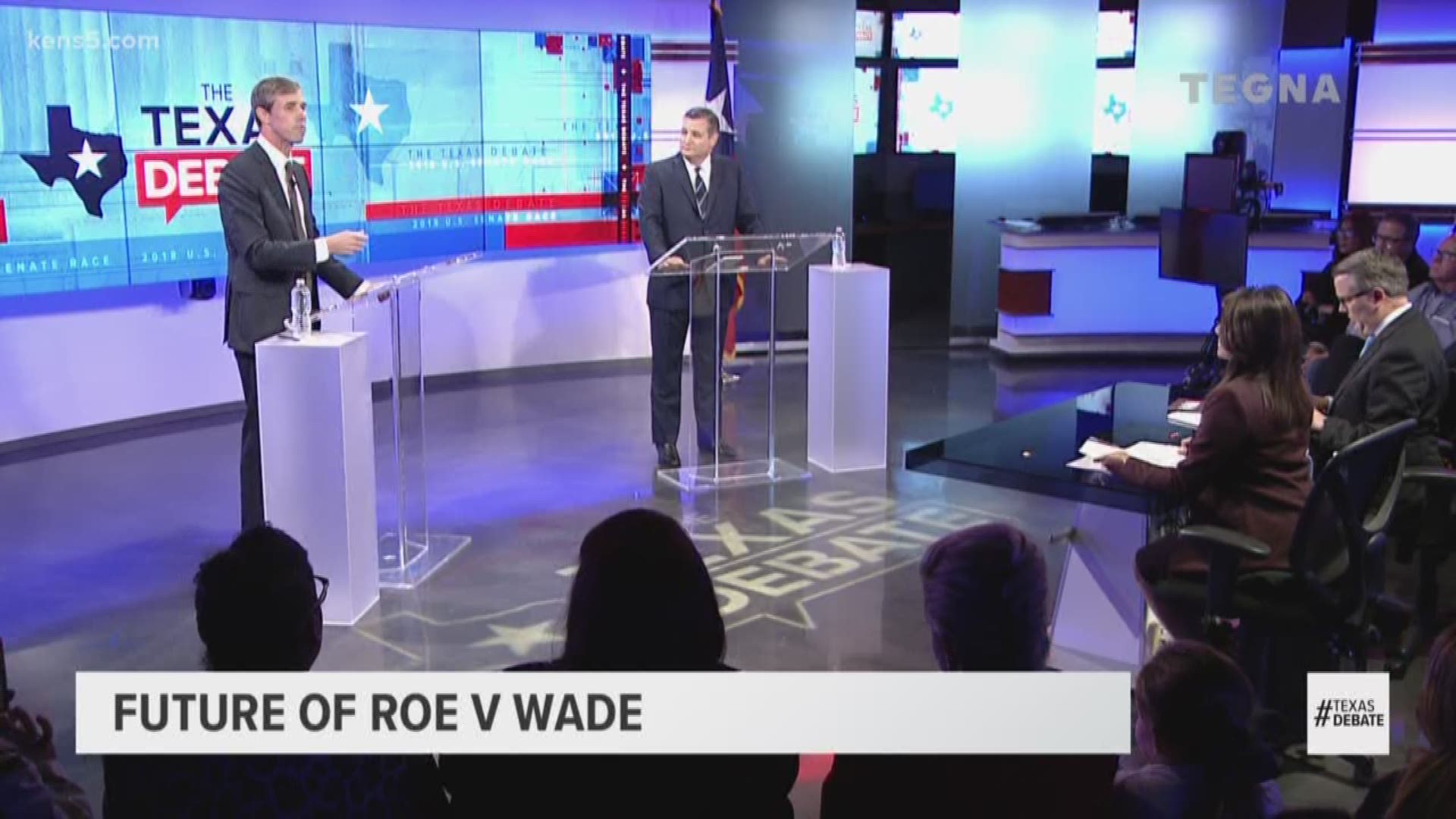 The candidates discuss the future of important cases in the Supreme Court, such as the historic case on abortion laws.
