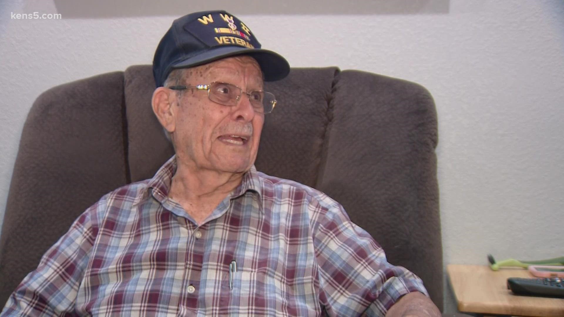 After being displaced from his home for more than a year, 95-year-old World War II veteran Alfred Guerra is back in his home for Christmas.