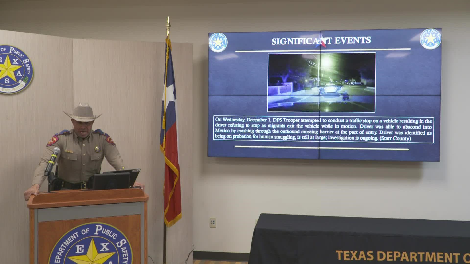 DPS troopers describe recent events as part of Operation Lone Star and border security efforts.