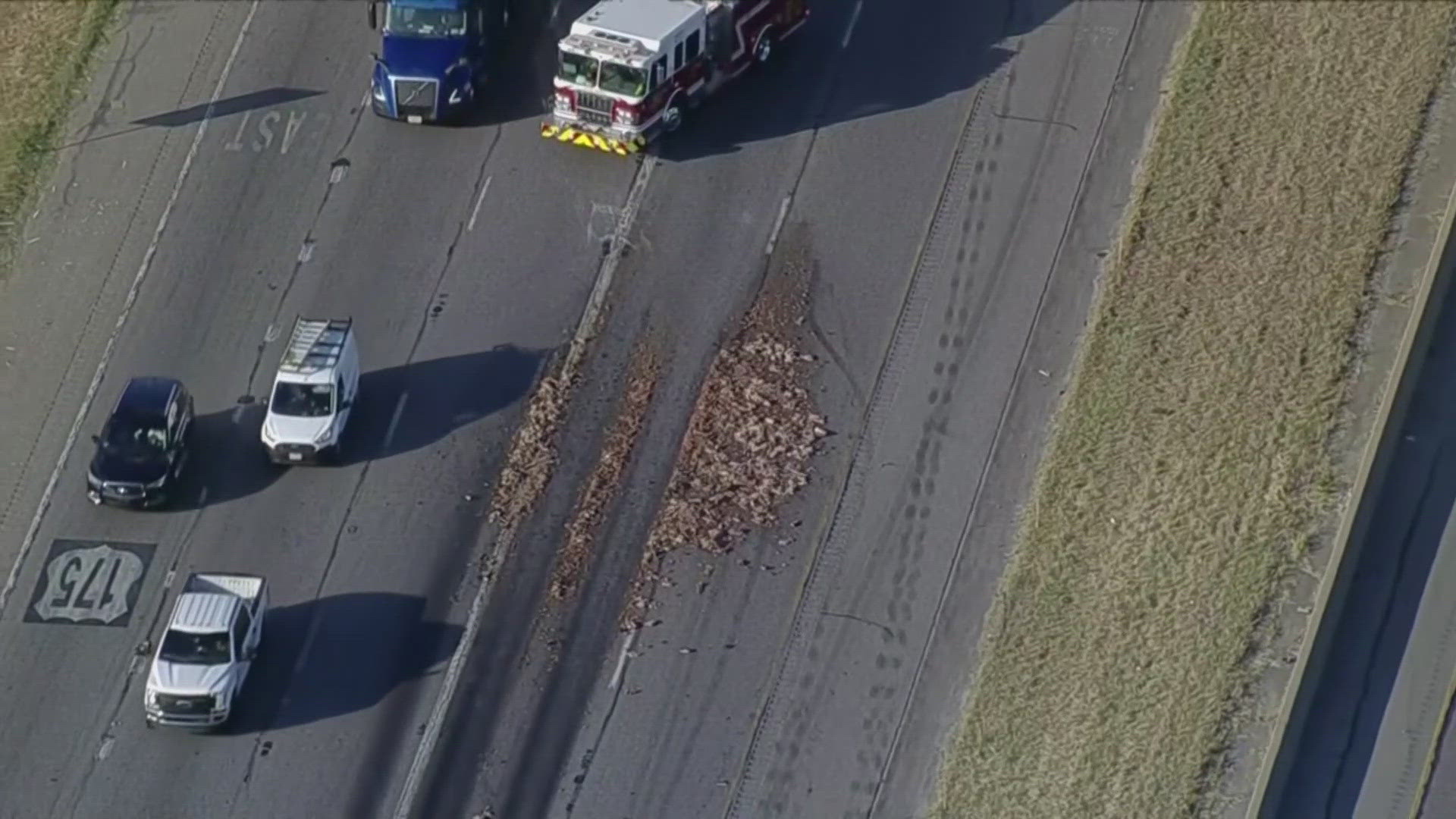 The incident near Balch Springs tied up three lanes of traffic for several hours.