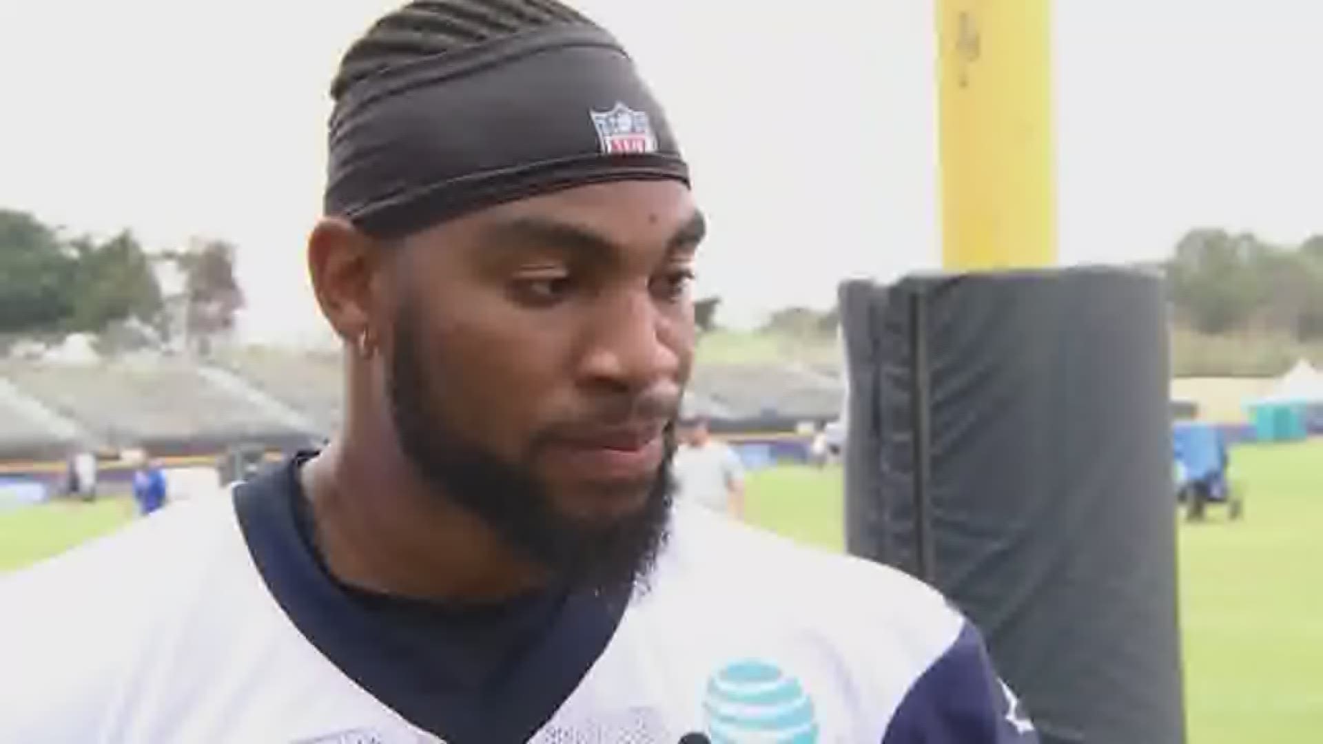 Rico Gathers, the former Baylor basketball player Cowboys legend Michael Irvin once called "Zeus," is back on the practice field.