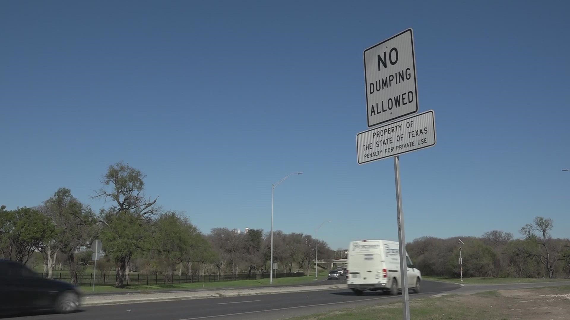 TxDOT is trying to stop illegal dumping near 281.