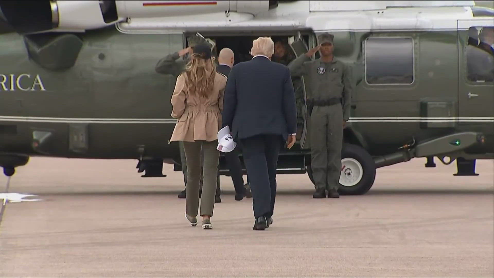 Trump arrives in San Antonio ahead of flooding tour of Kerr County