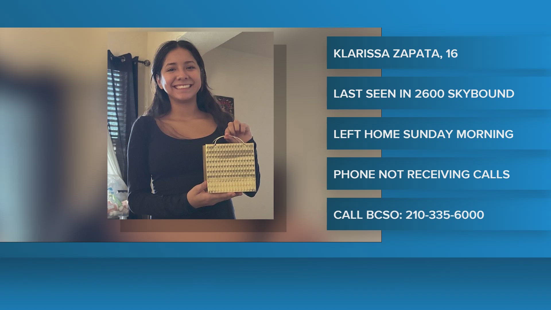 BCSO looking for missing 16-year-old girl, last seen on far west side ...