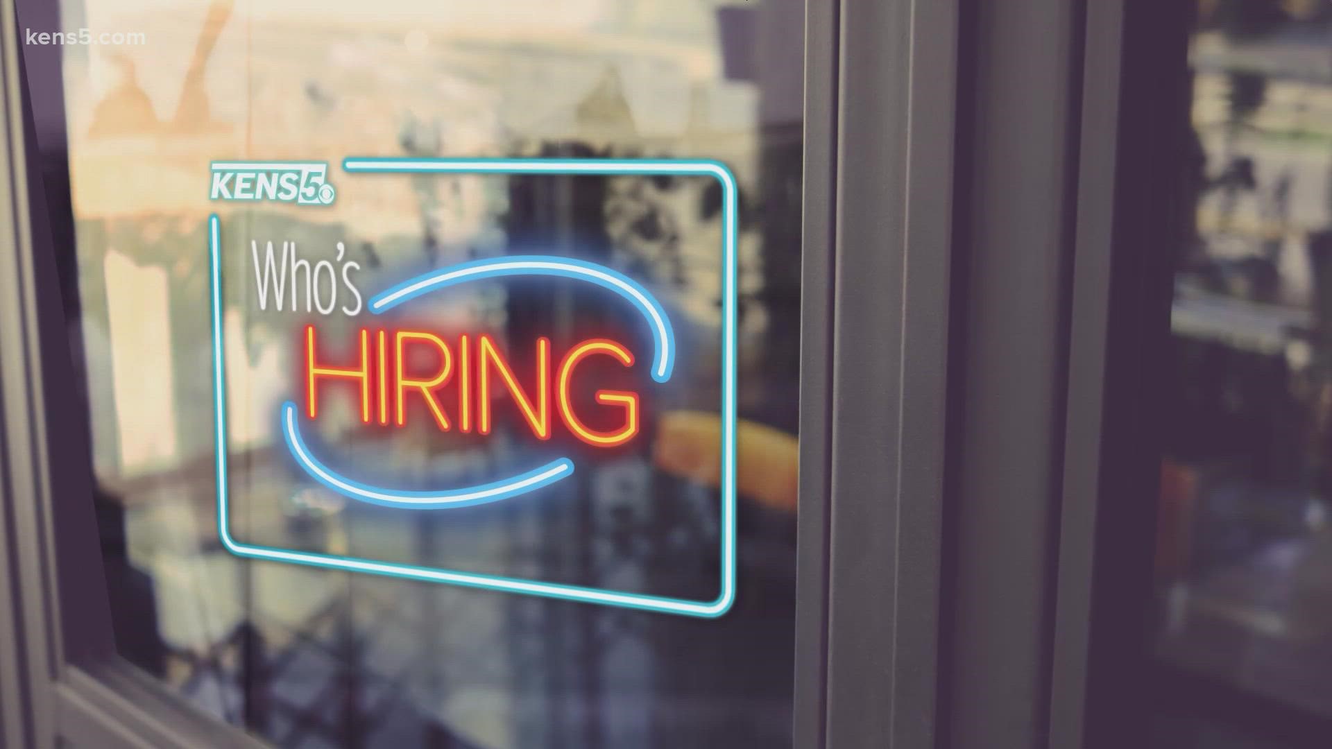 Here's a look at places hiring in the San Antonio area!