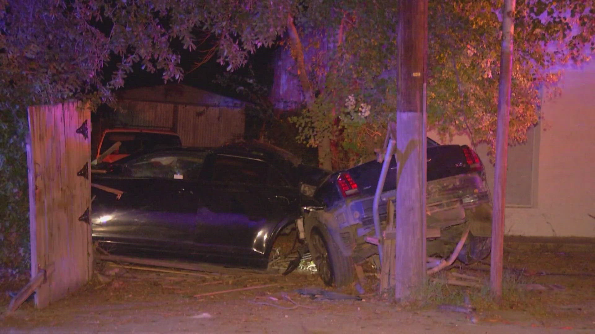 Police say the driver was going fast when he hit the railroad tracks.