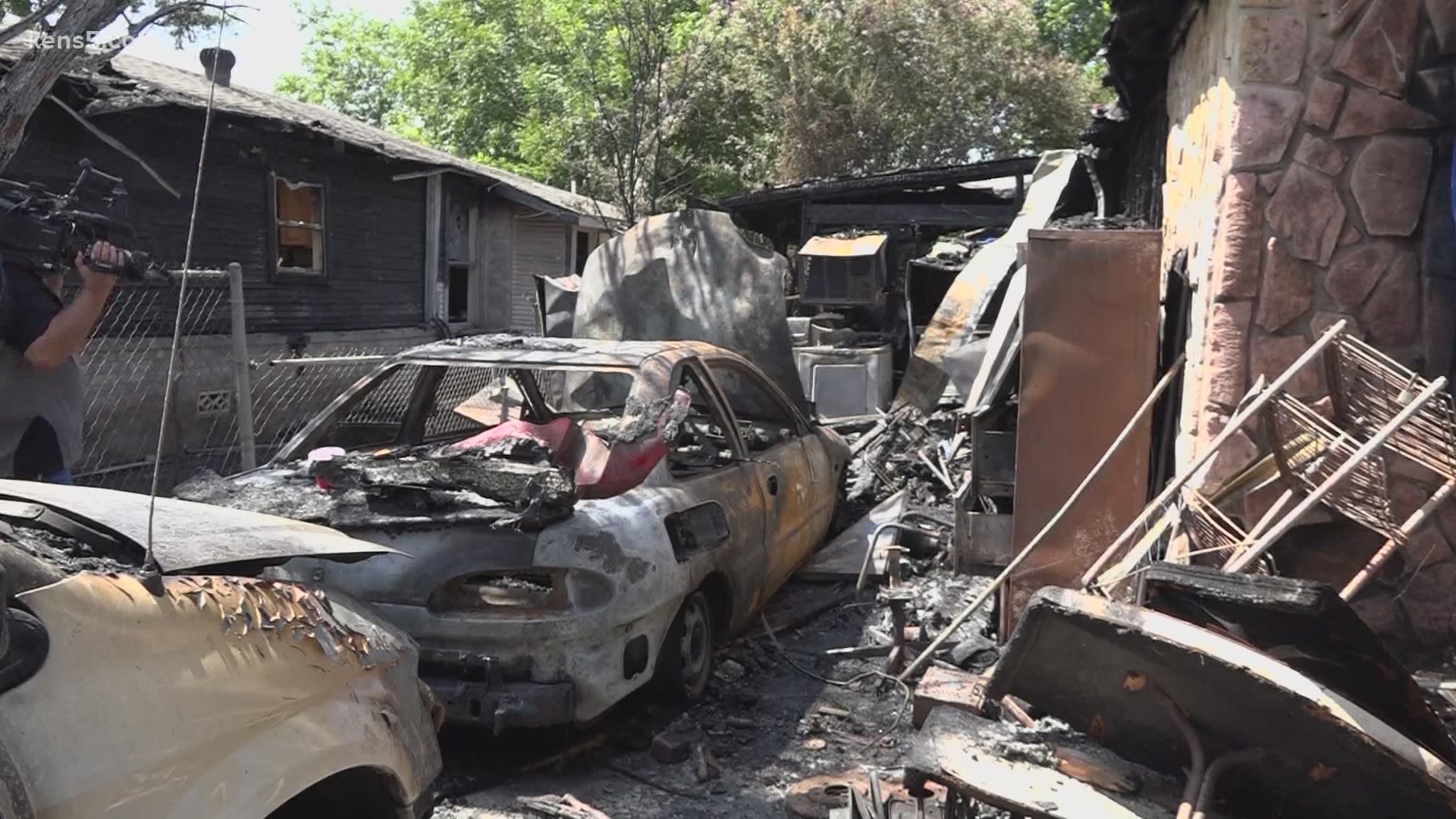 The home on the 200 block of Segura was declared a total loss after a blaze Sunday morning.